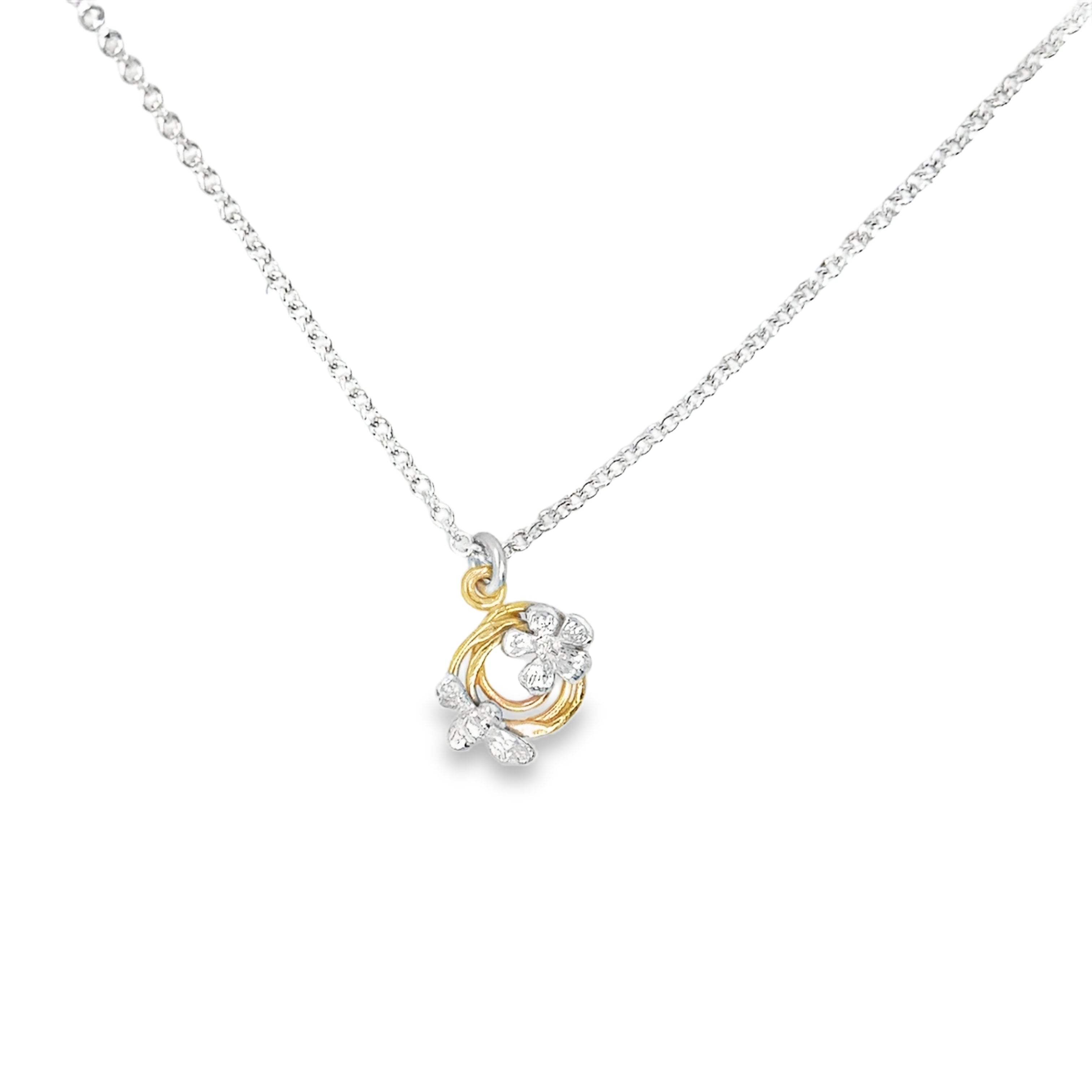 Tiny silver swirl Necklace