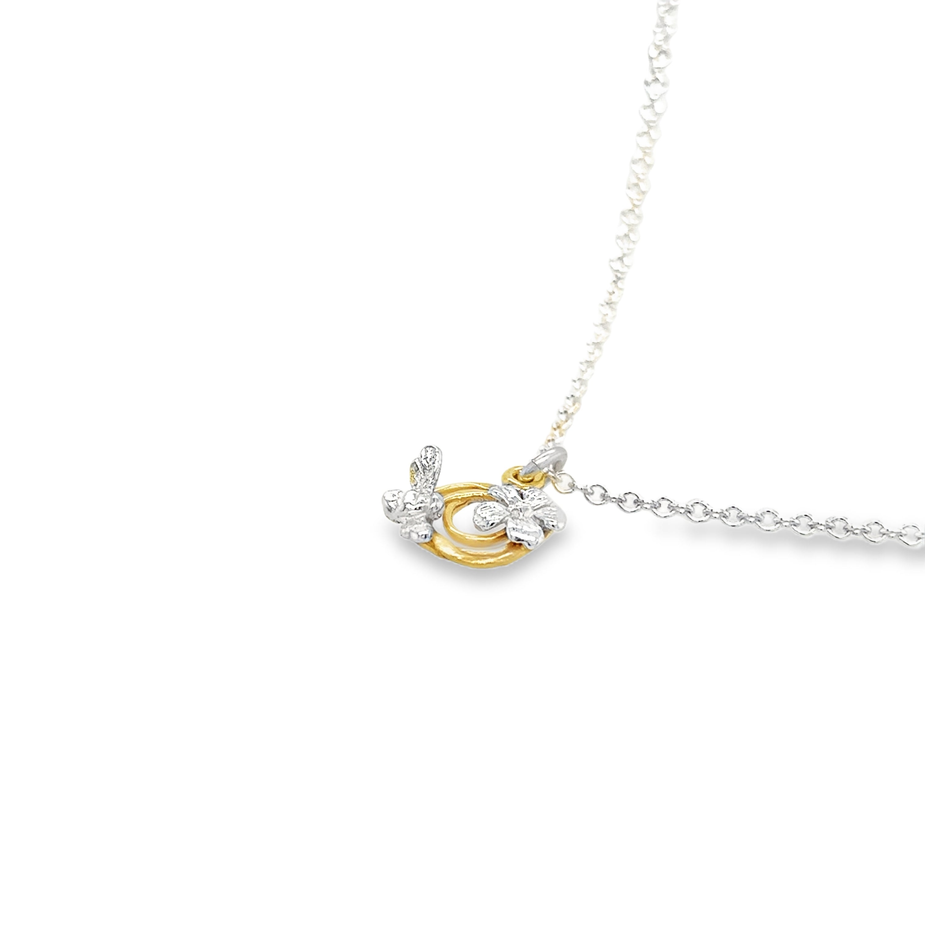 Tiny silver swirl Necklace