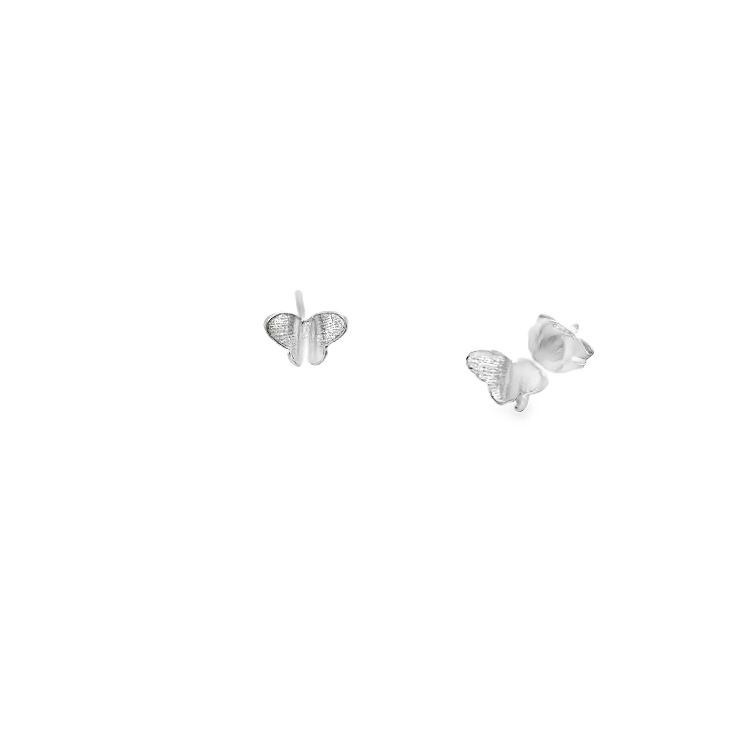 Tiny silver butterfly Earrings