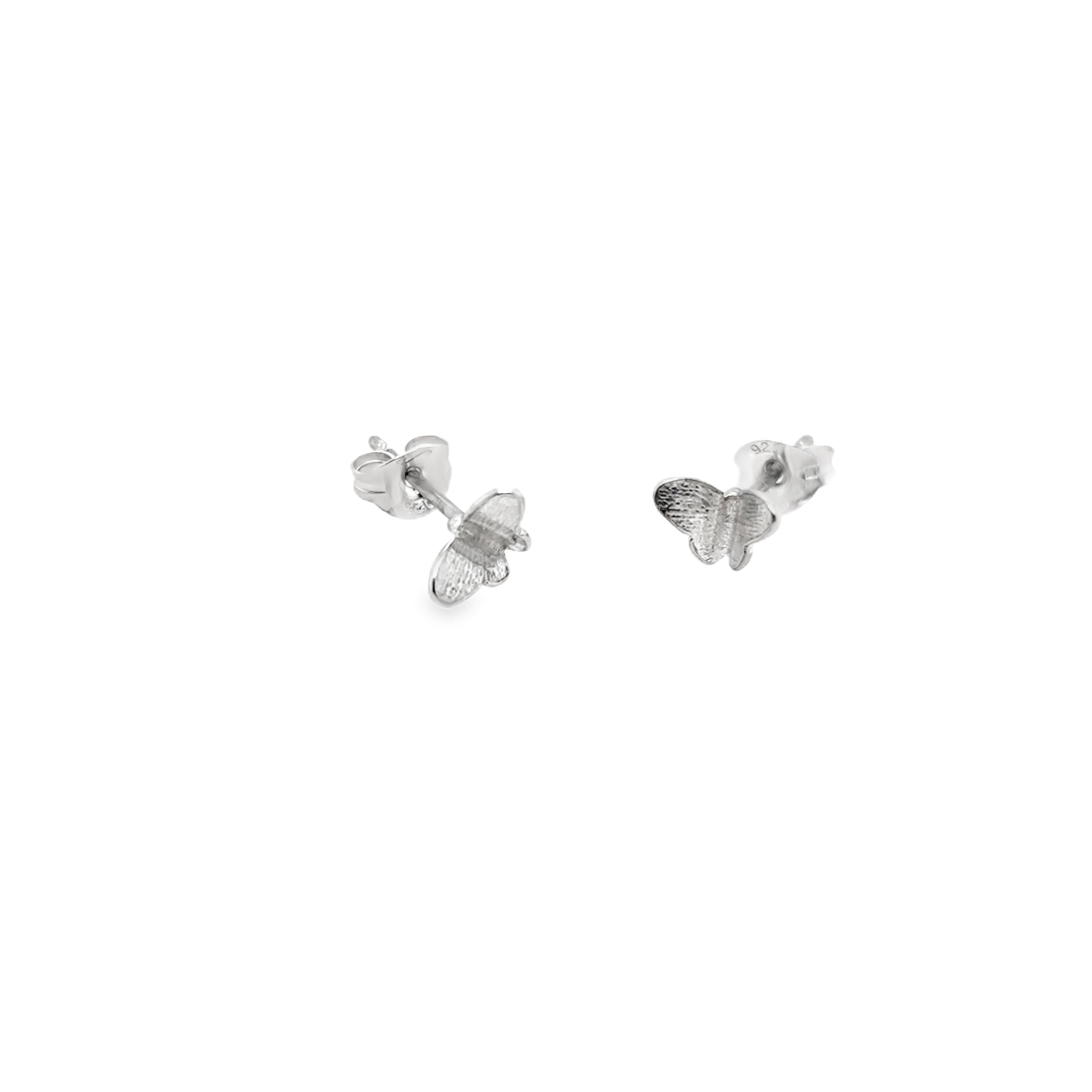 Tiny silver butterfly Earrings