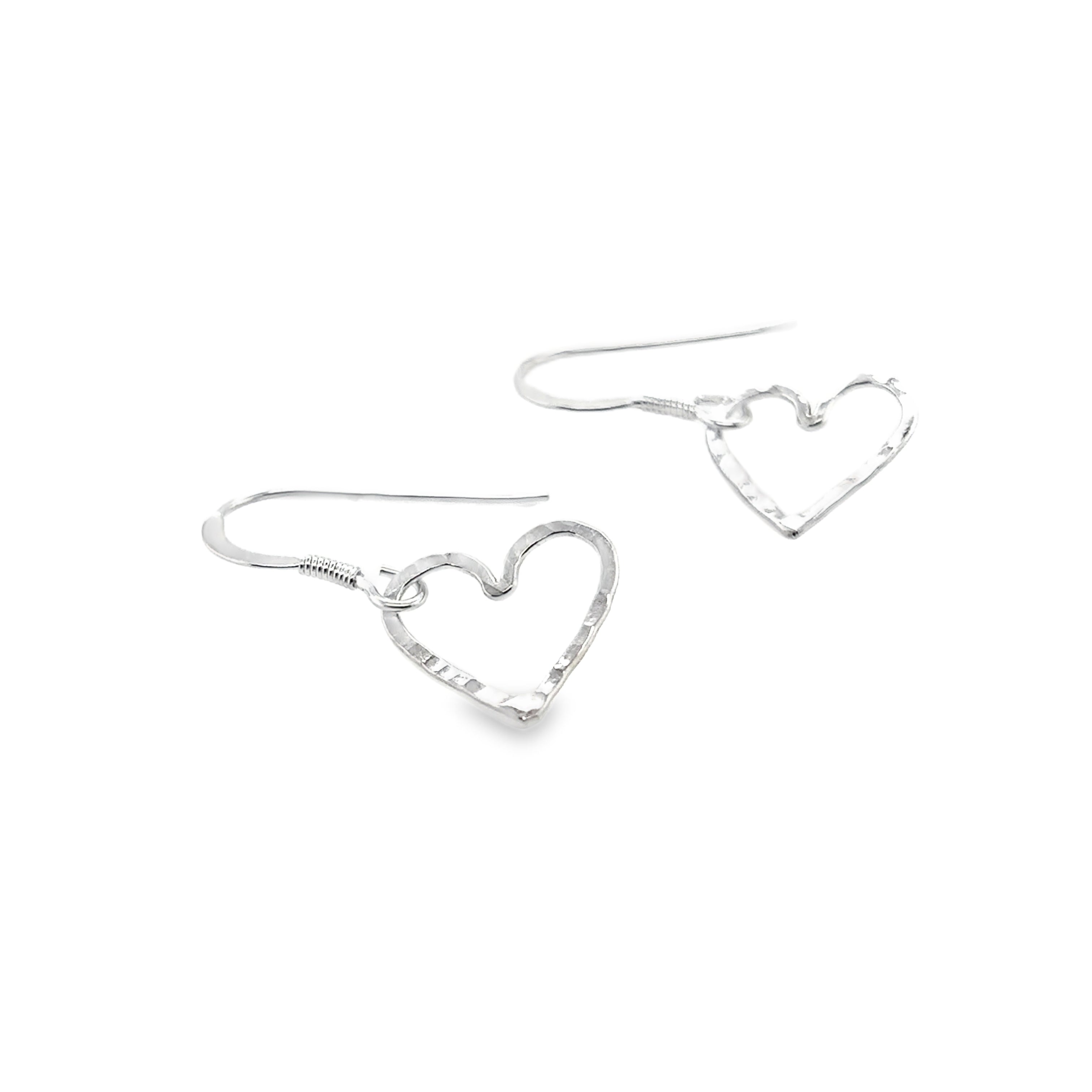 Open heart earrings