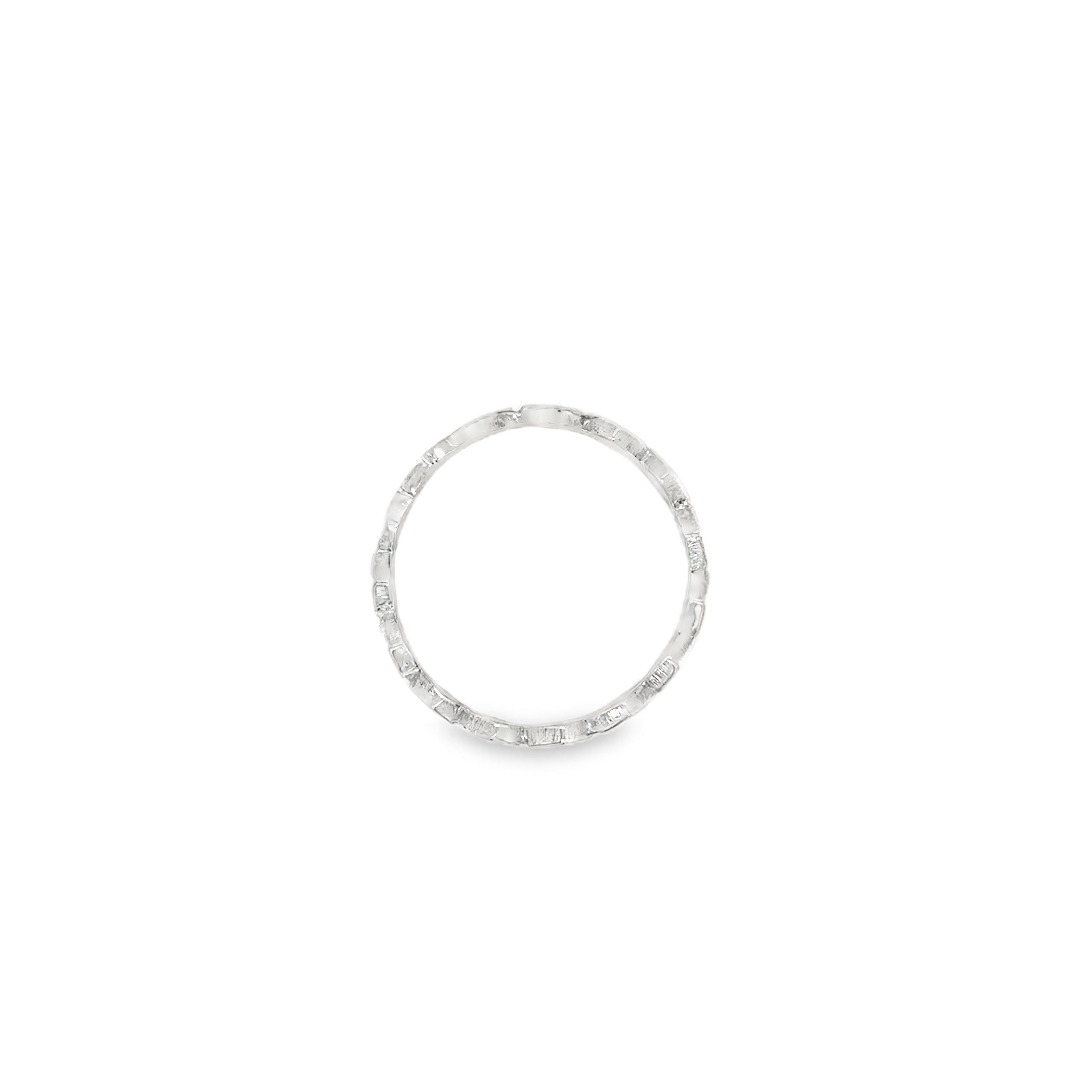 Honeycomb band in sterling silver Ring