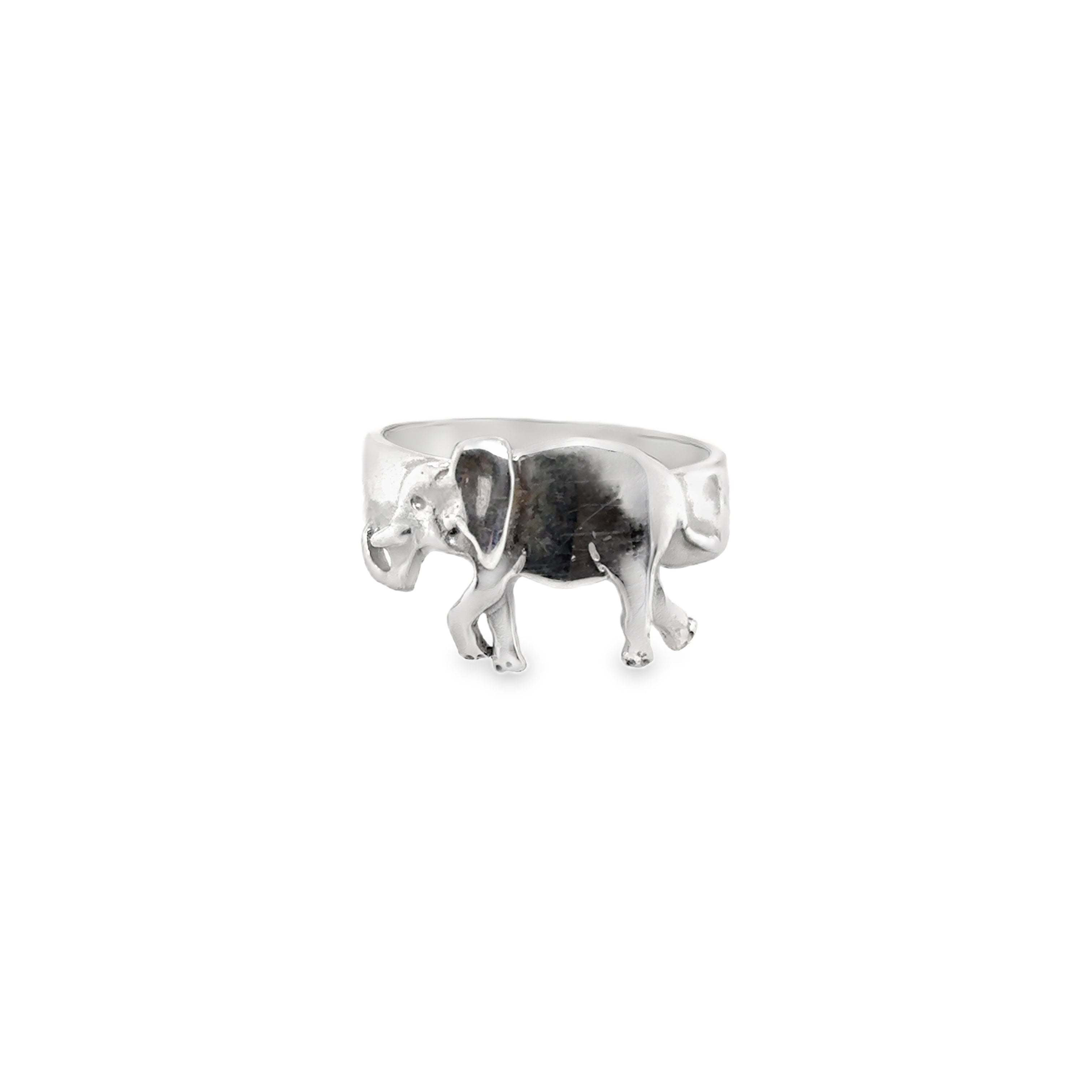 Elephant ring in sterling silver