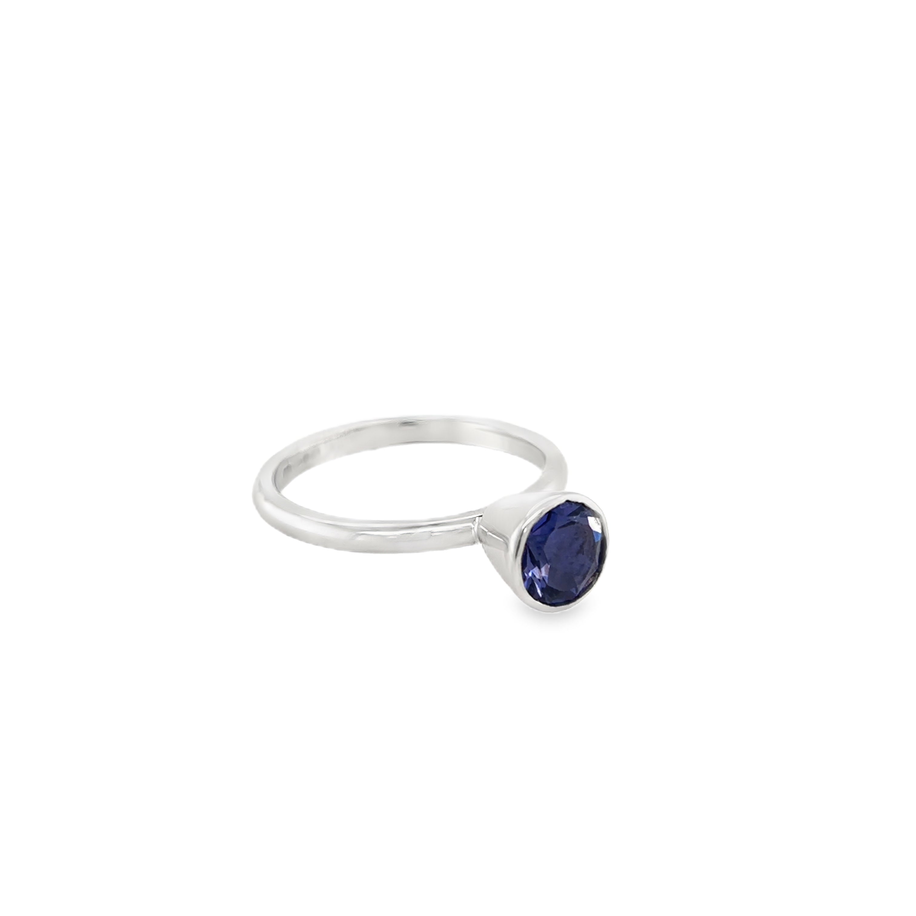 Iolite facetted sterling silver dress Ring