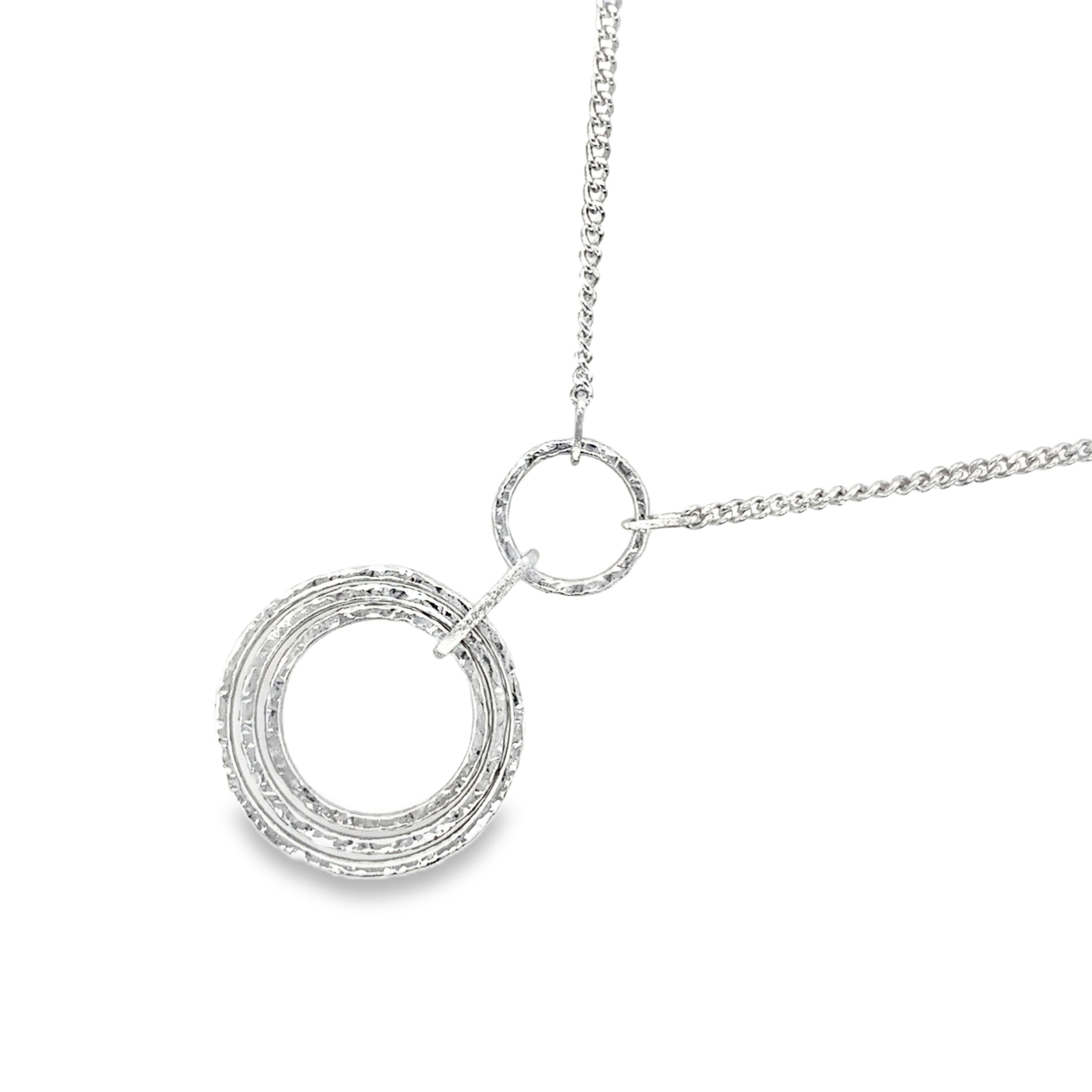 Hammer Hoop Drop Necklace