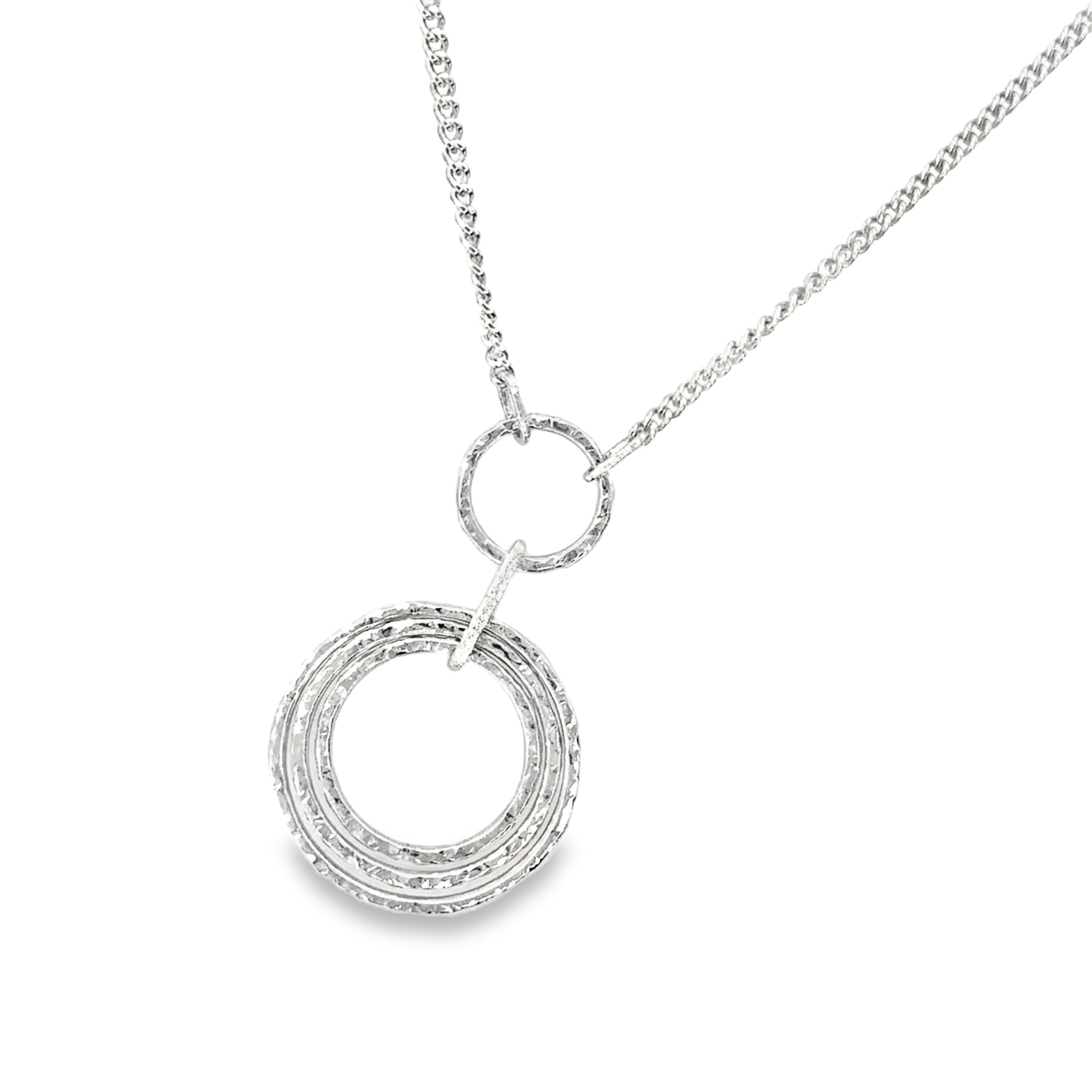 Hammer Hoop Drop Necklace