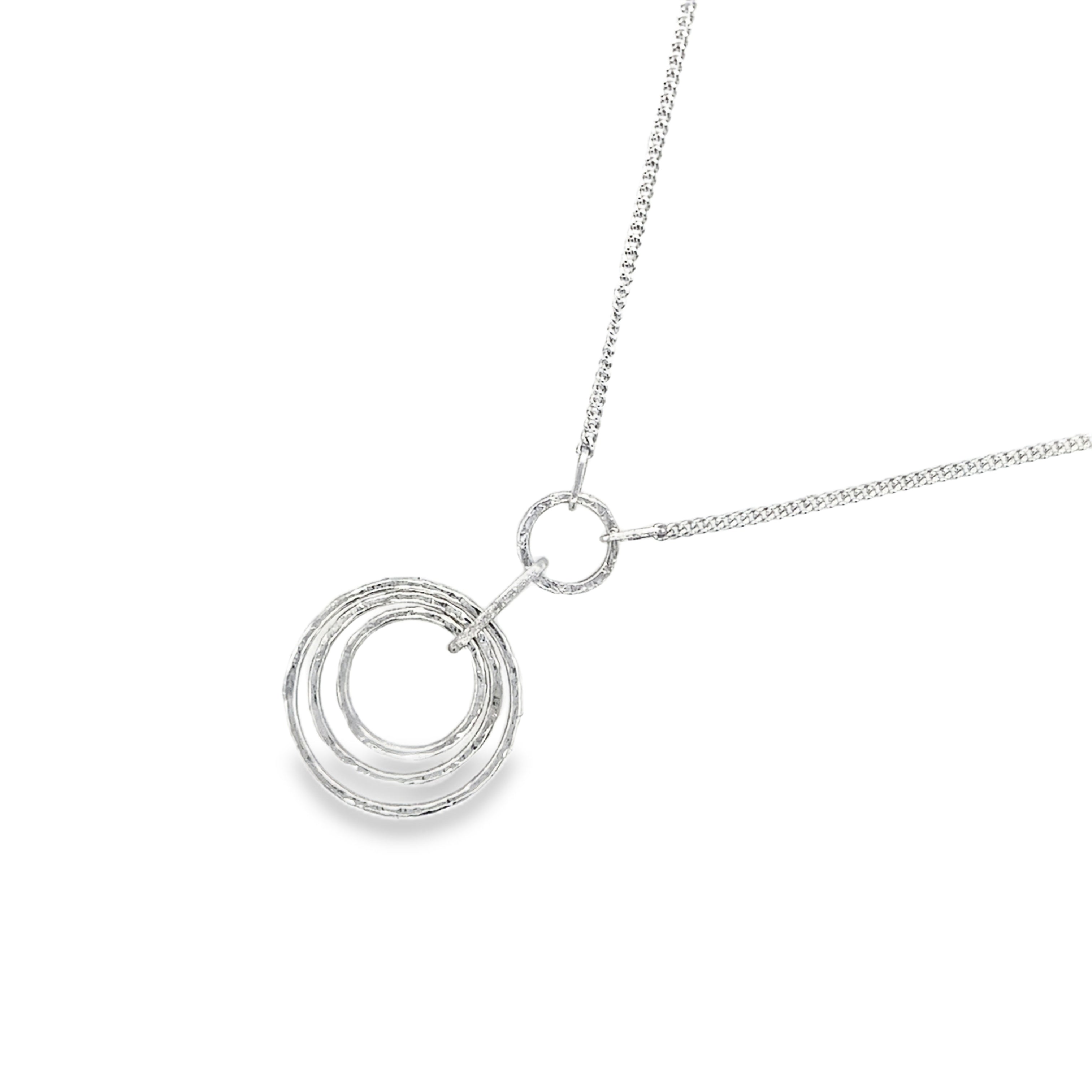 Small Hammer Hoop Drop Necklace