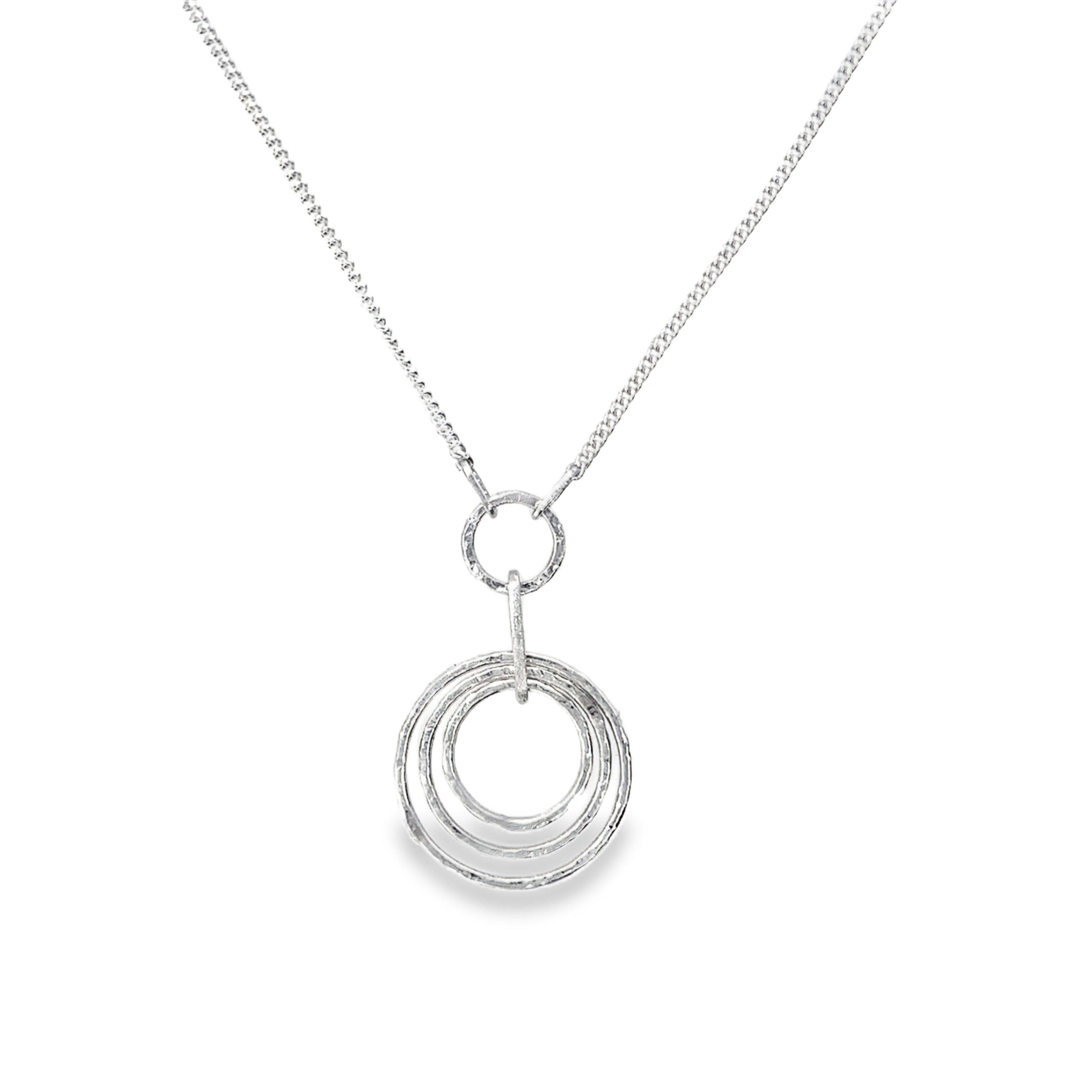 Small Hammer Hoop Drop Necklace