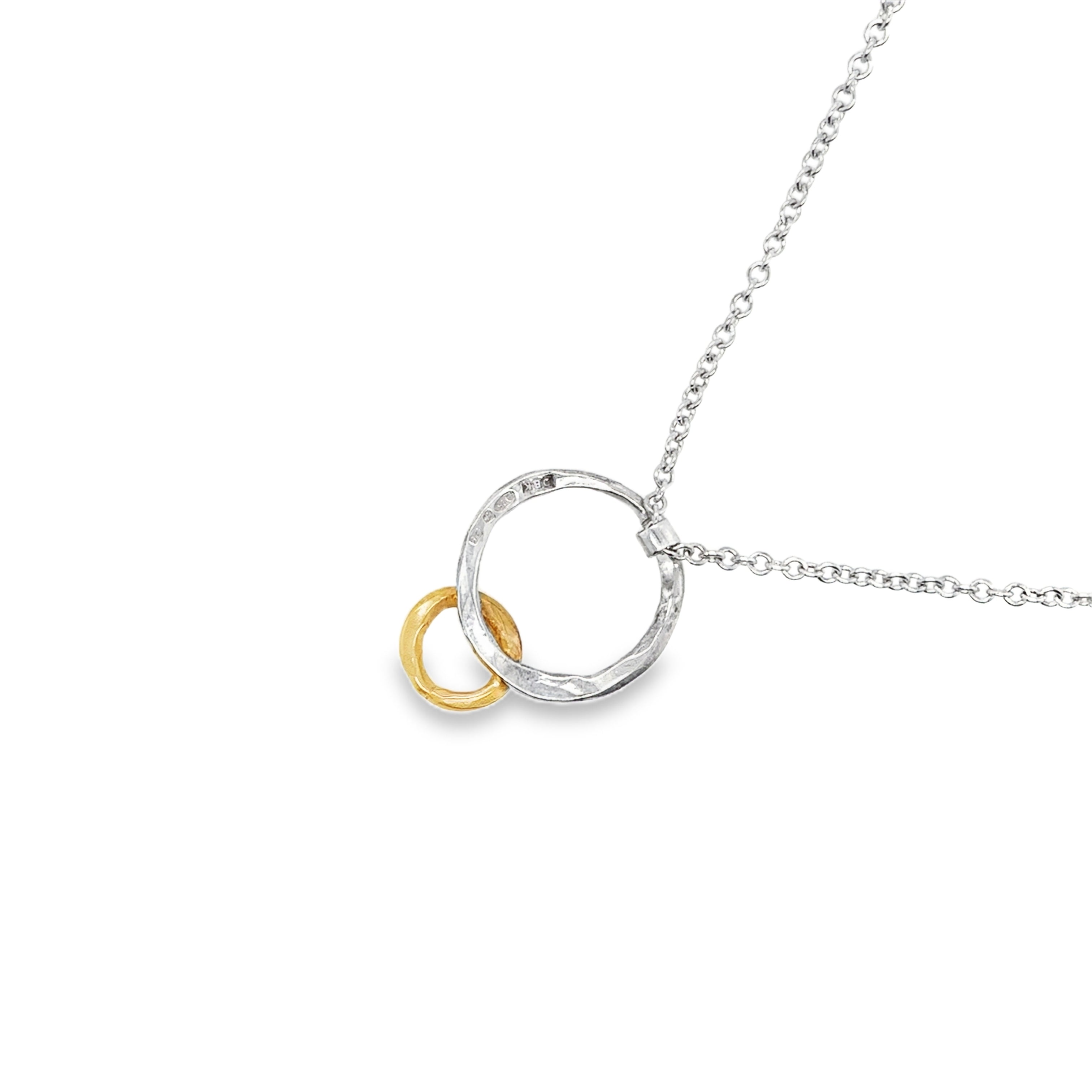 Gold and silver beaten wire Necklace