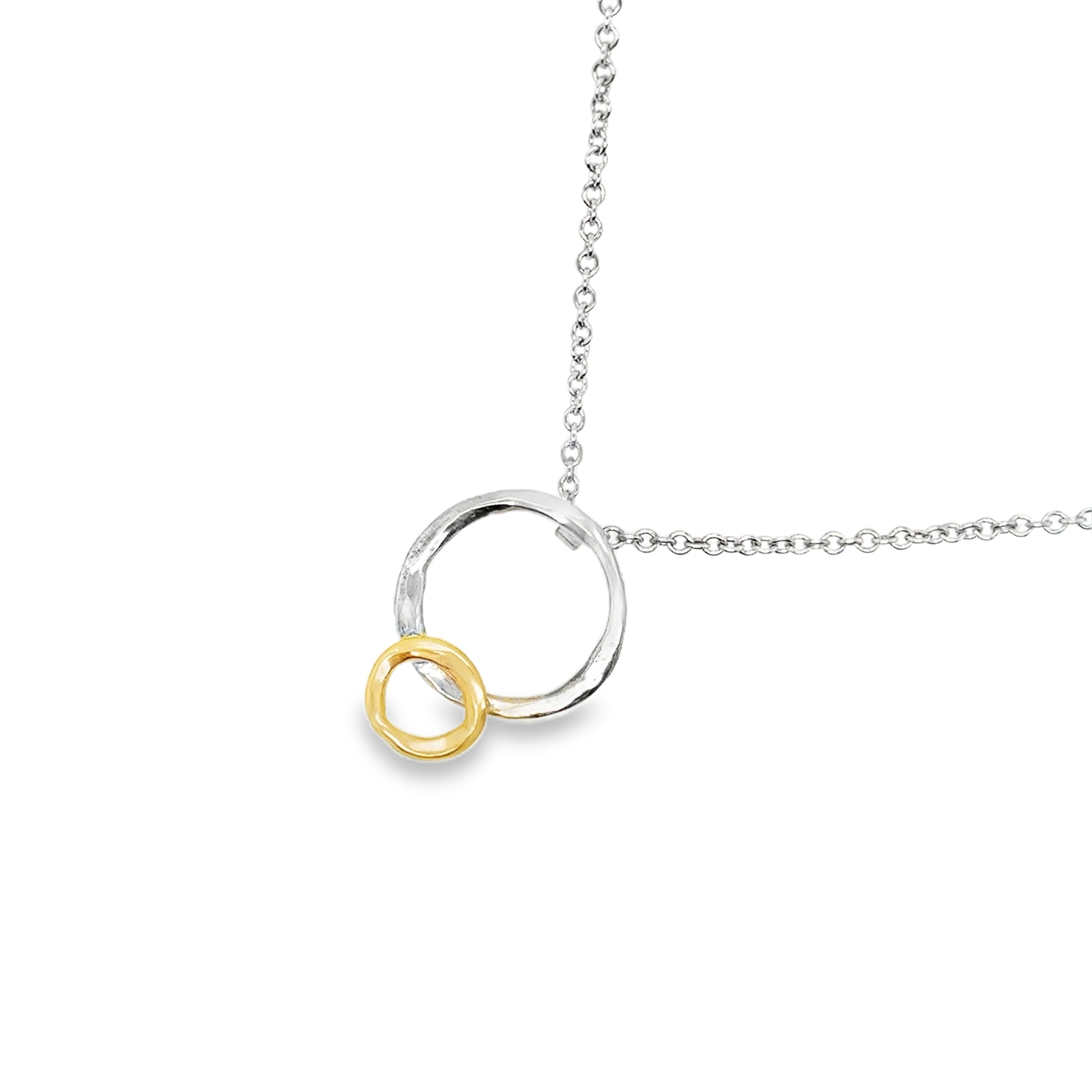 Gold and silver beaten wire Necklace