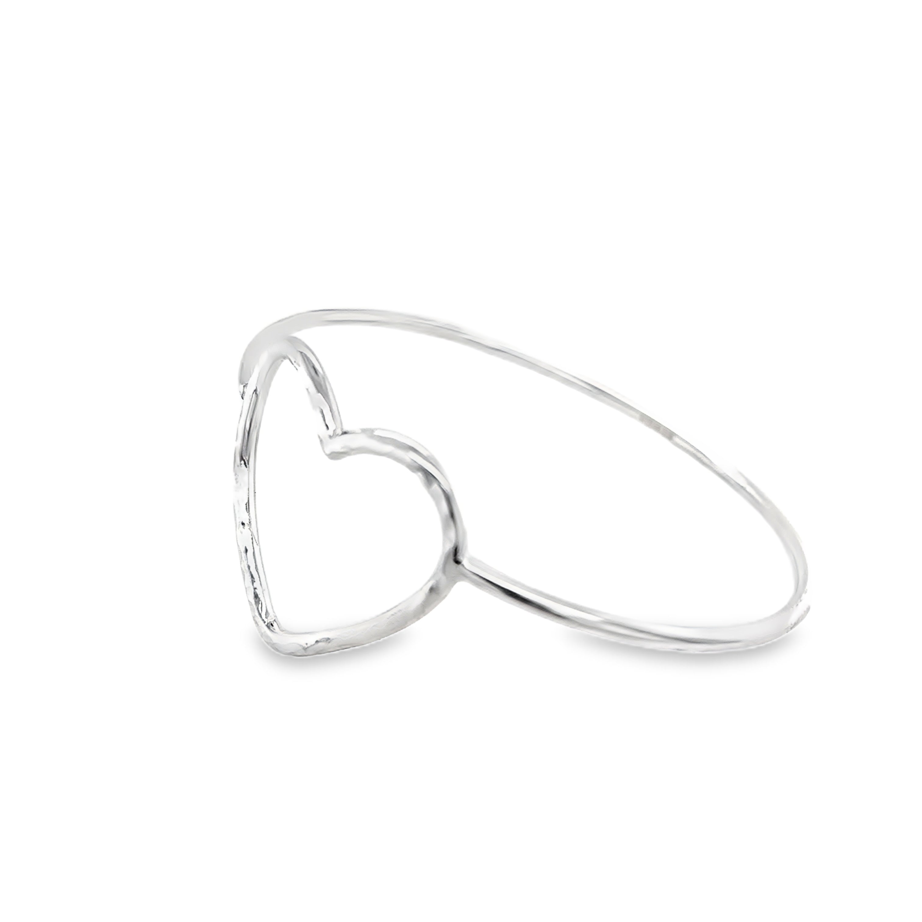 Silver flat heart Bracelet