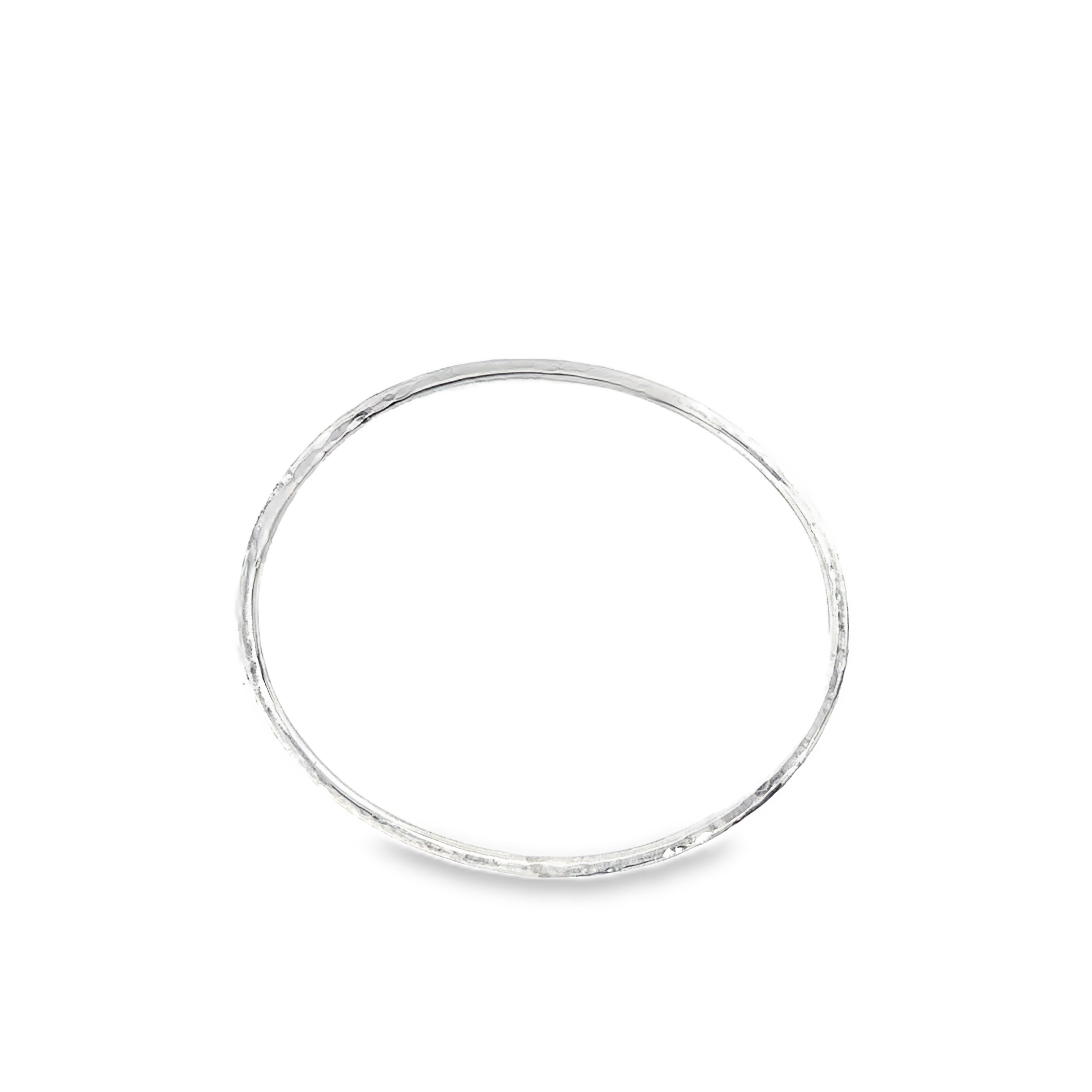 Silver oval shape wave Bangle