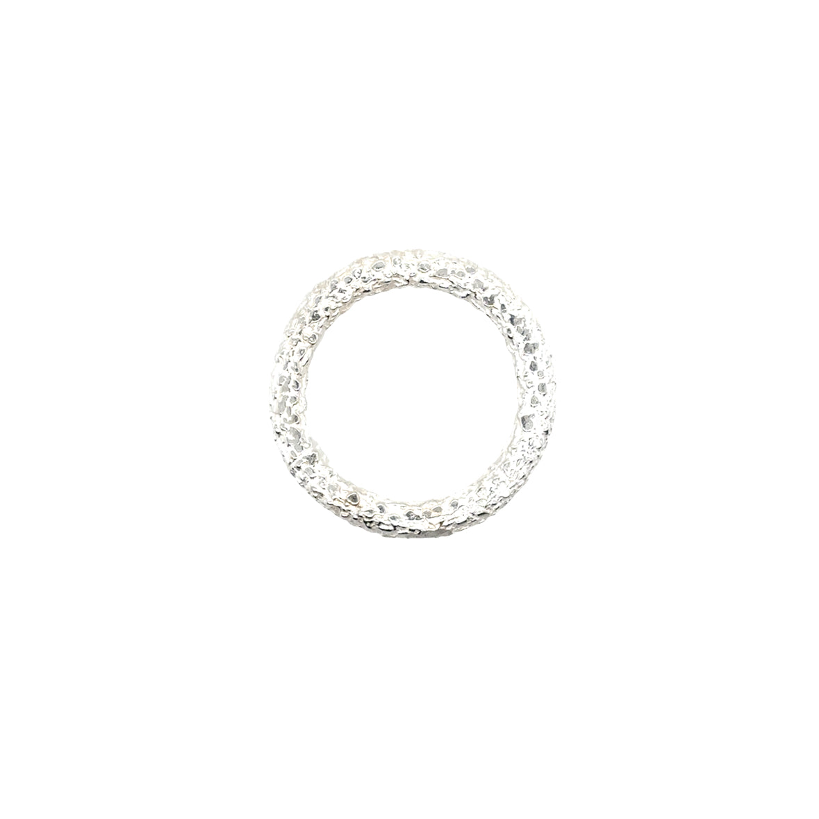 3.5mm hammered silver ring 2