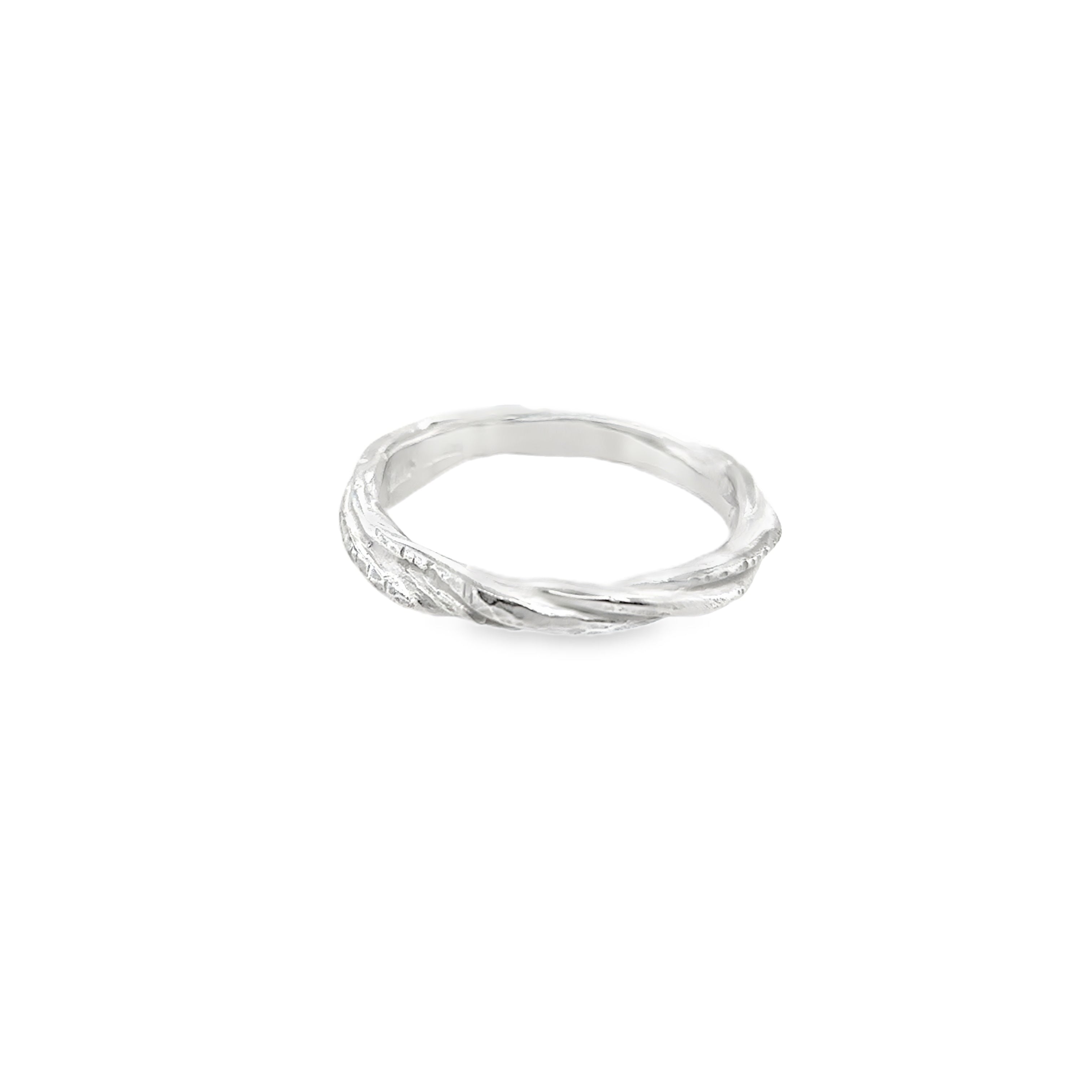 Narrow wire silver ring