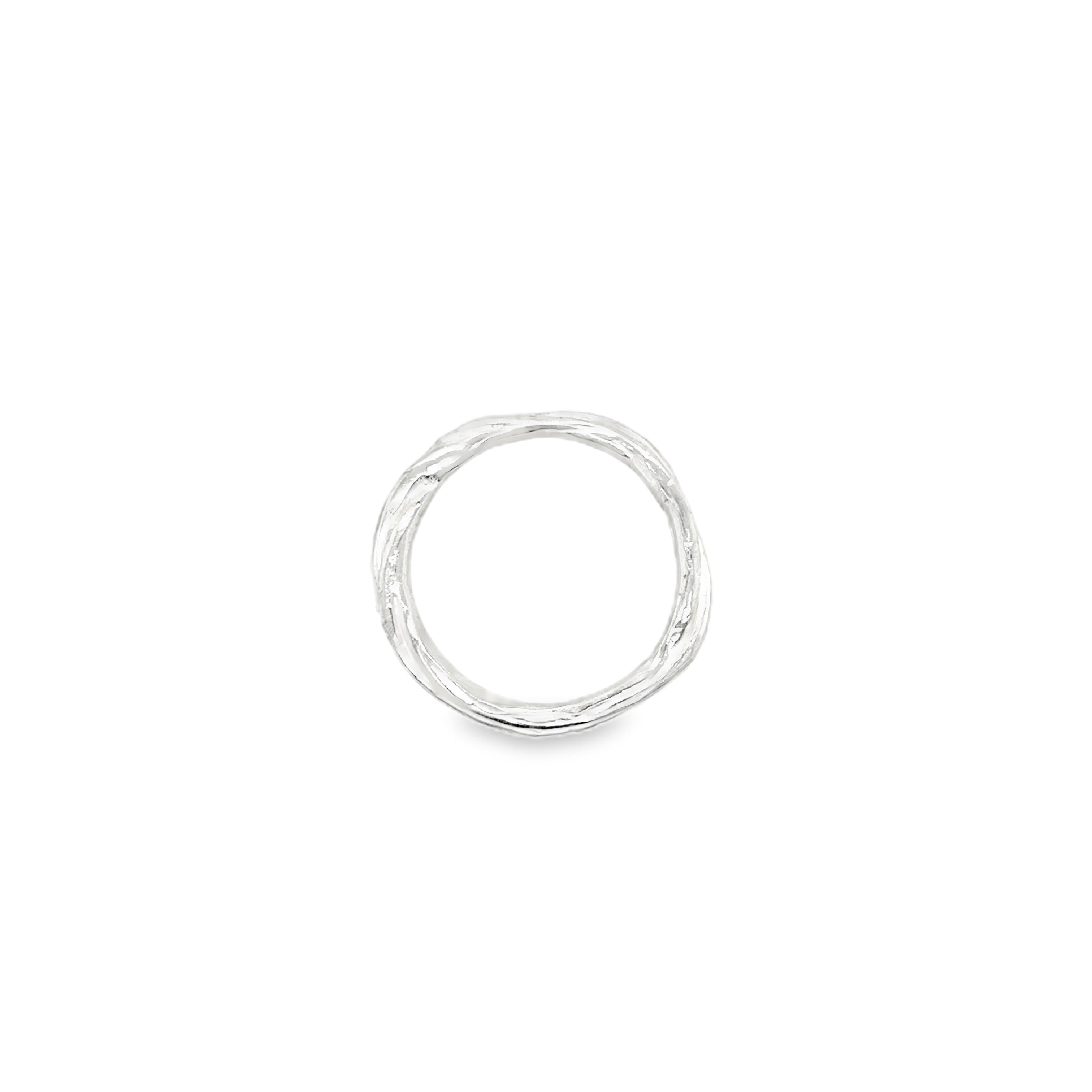 Narrow wire silver ring