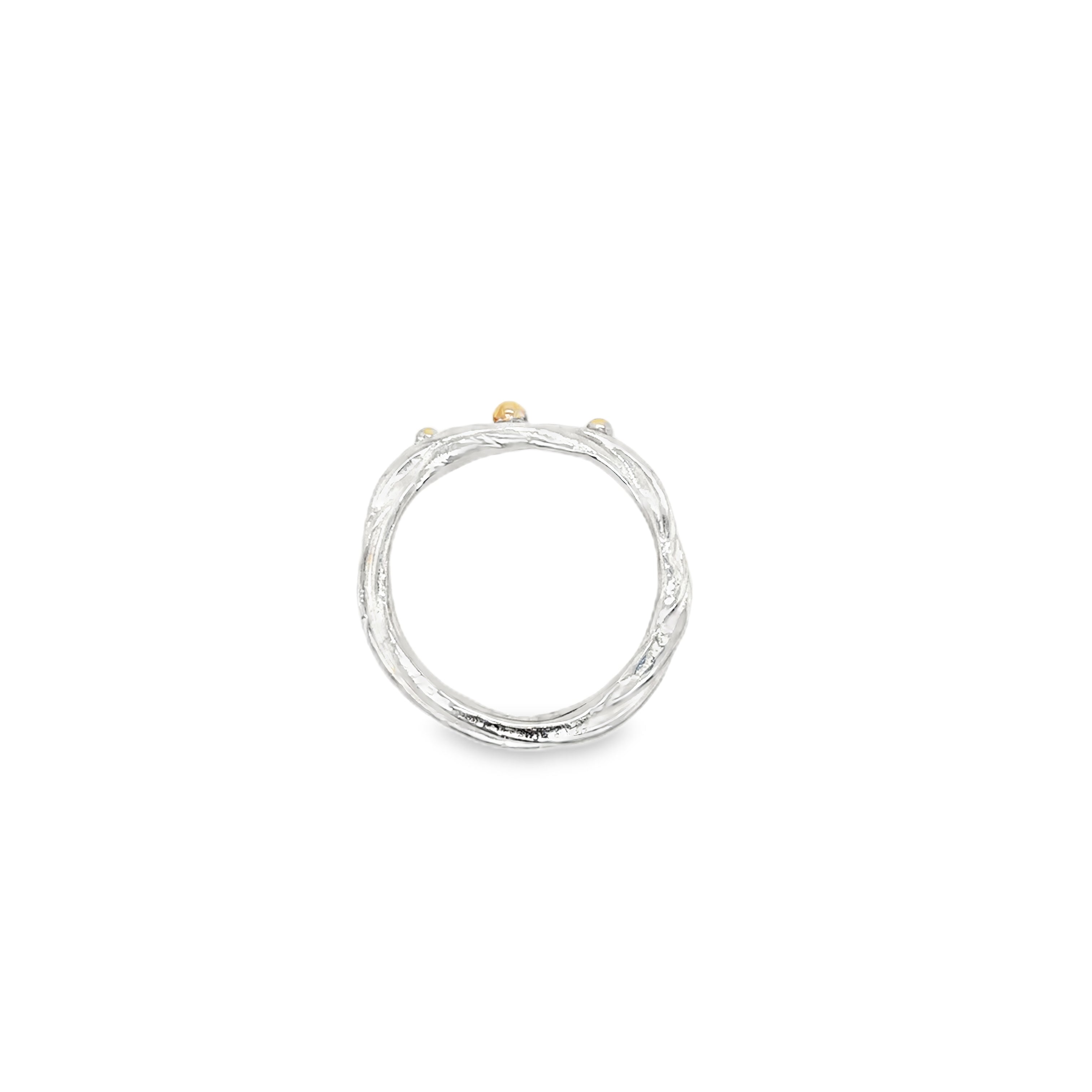 Narrow wire silver ring