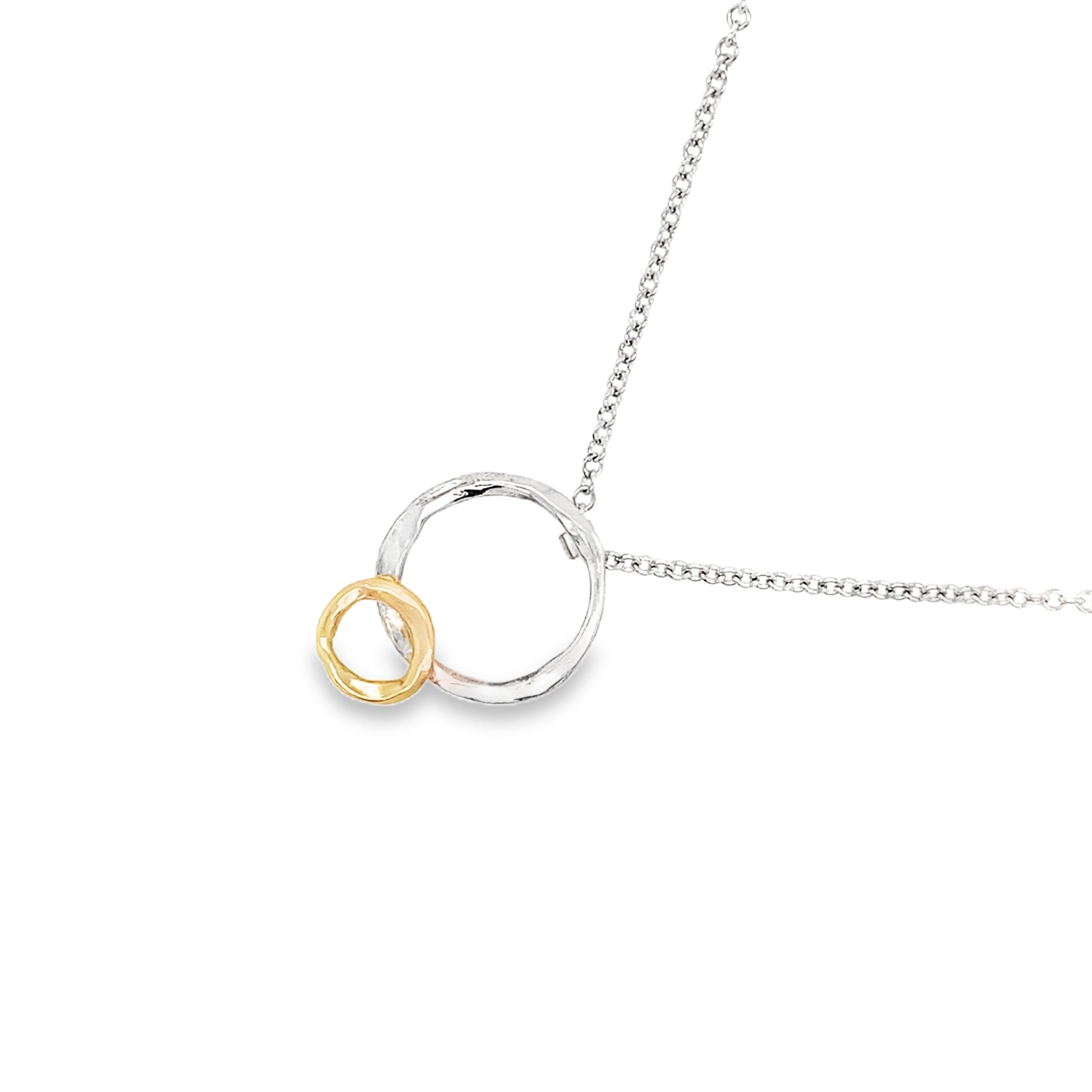 Circle with two rings Necklace