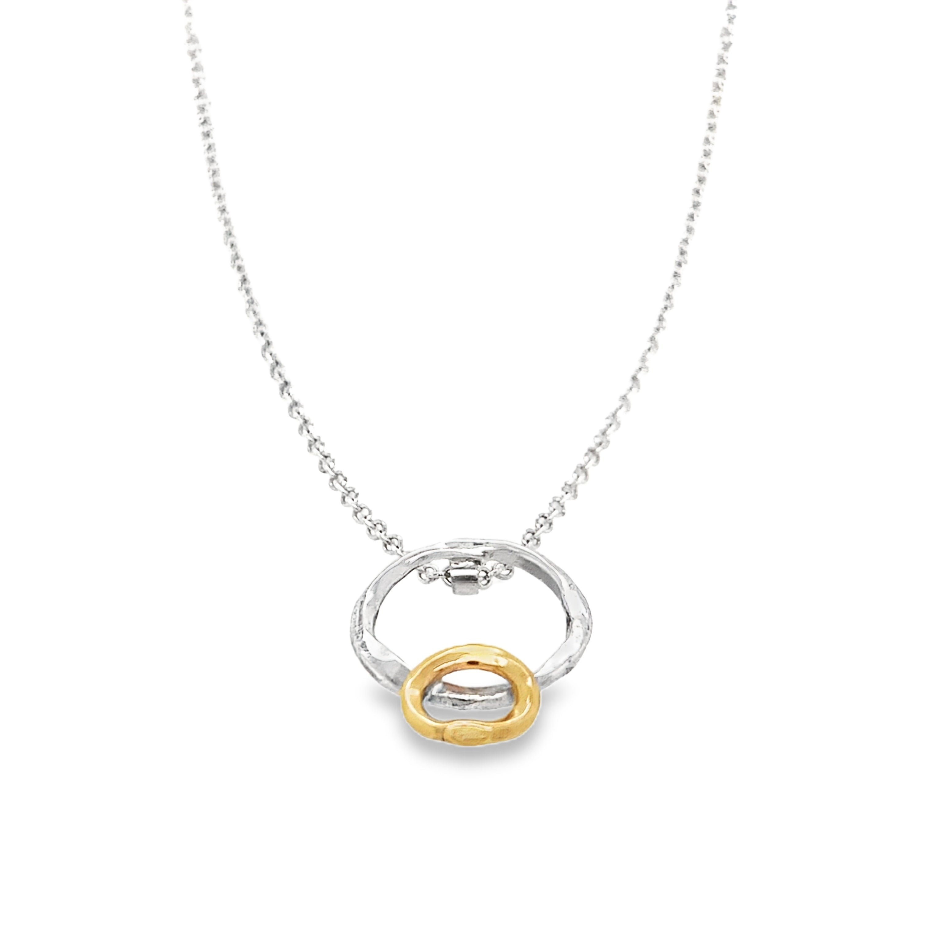 Circle with two rings Necklace