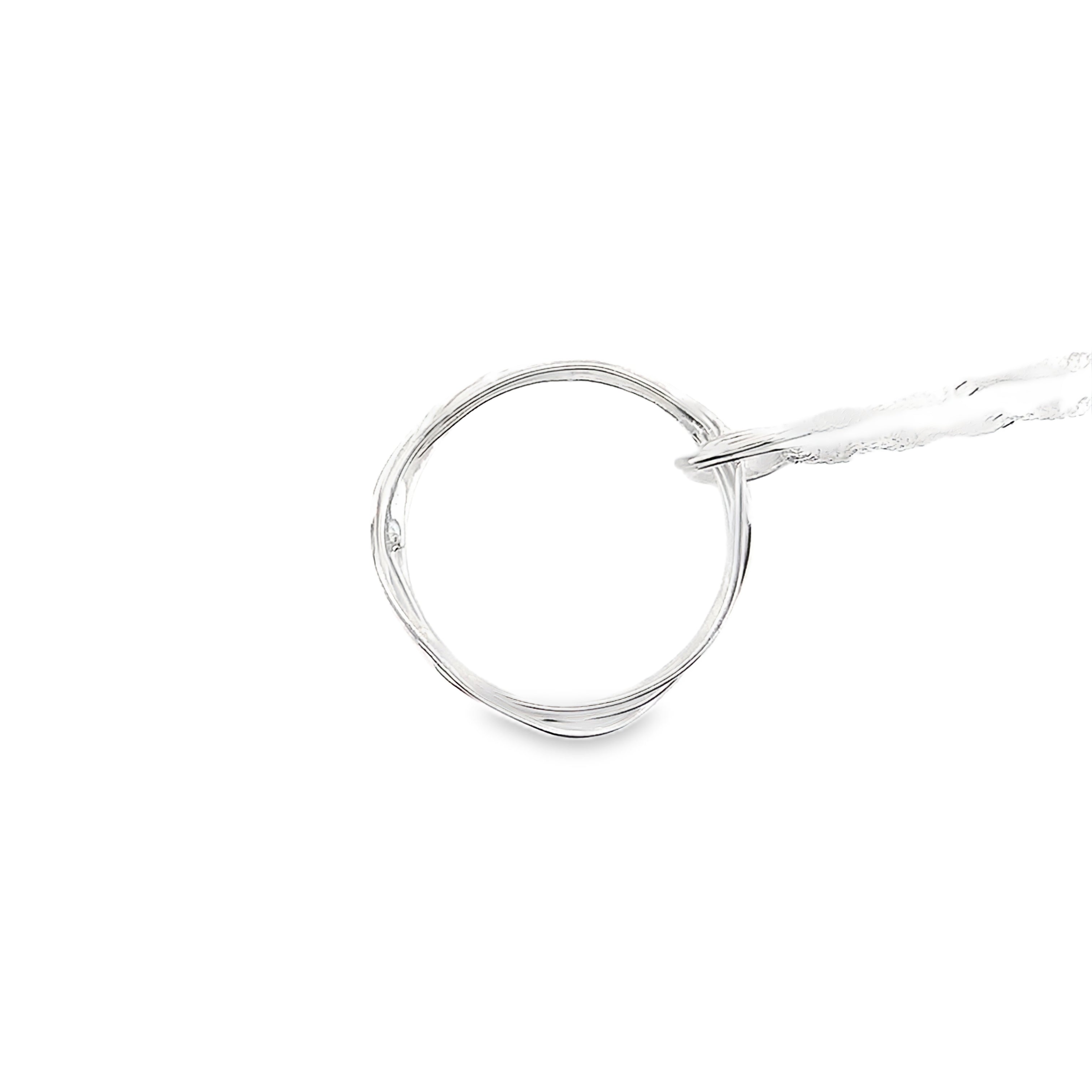 Continuous Round Wrap Silver Necklace