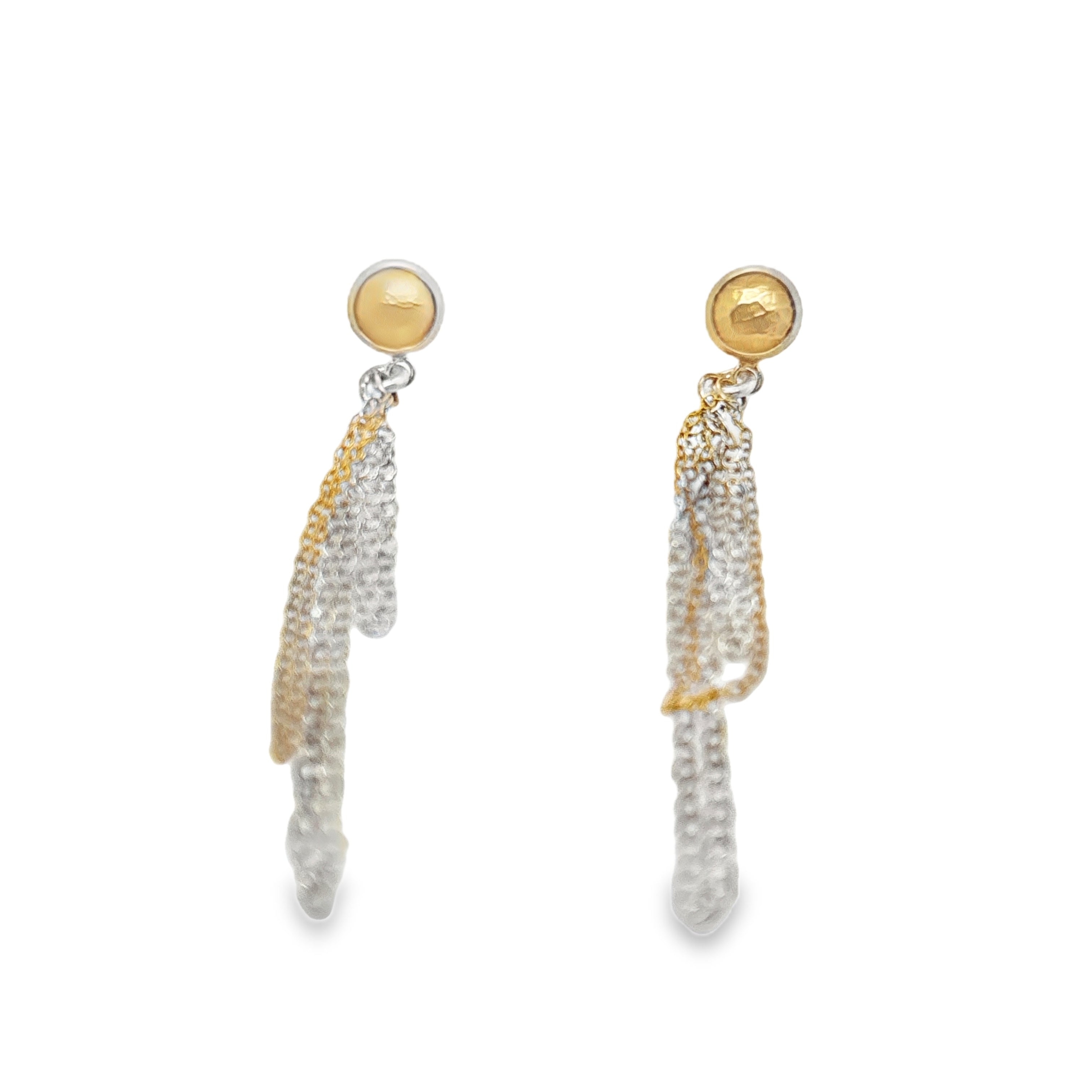 Silver & 14ct gold filled chain earrings
