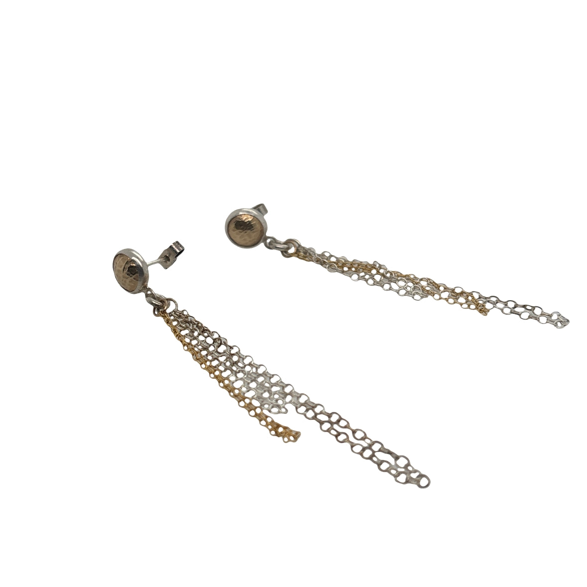 Silver & 14ct gold filled chain earrings