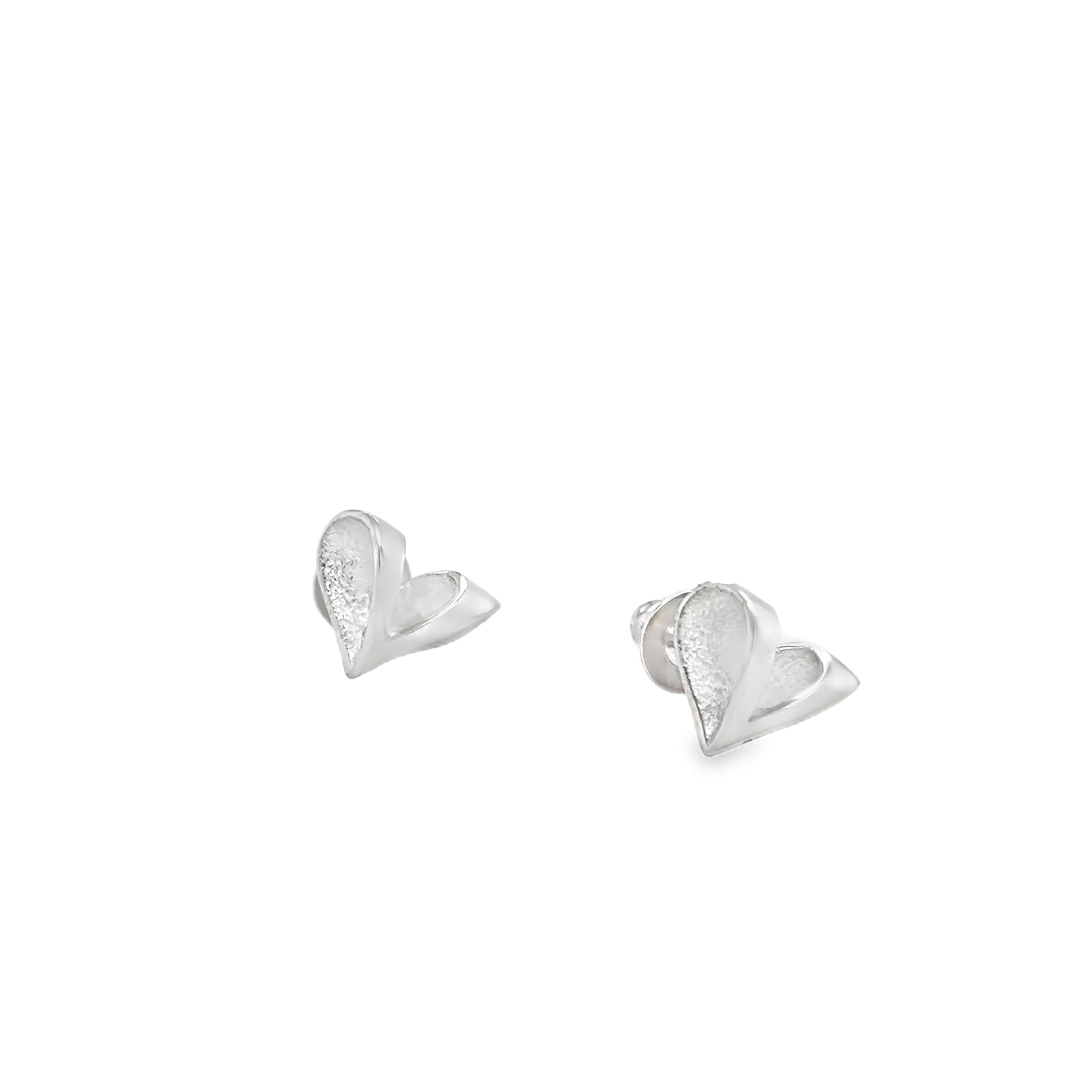 Sterling Silver Small heart earrings