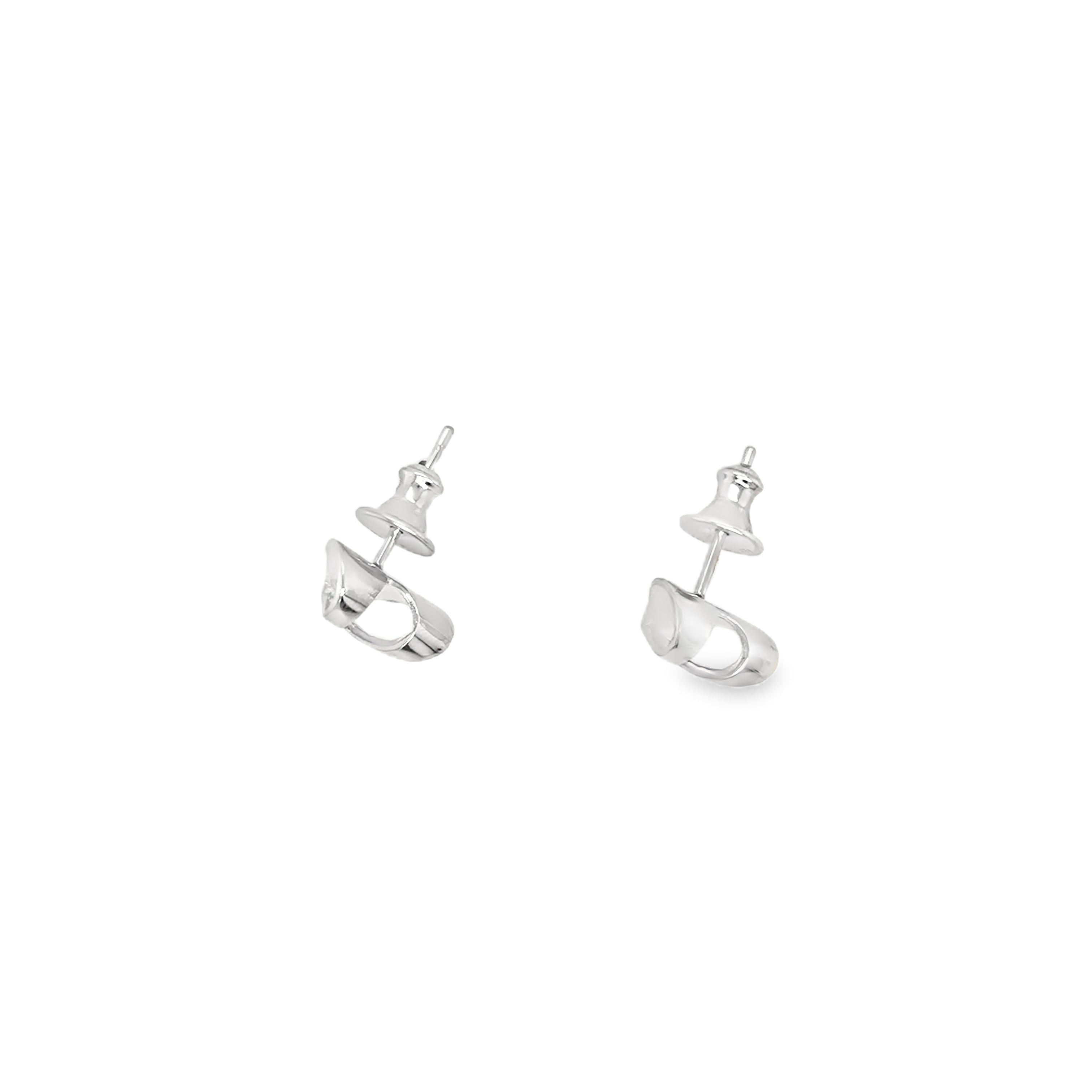 Sterling Silver Small heart earrings