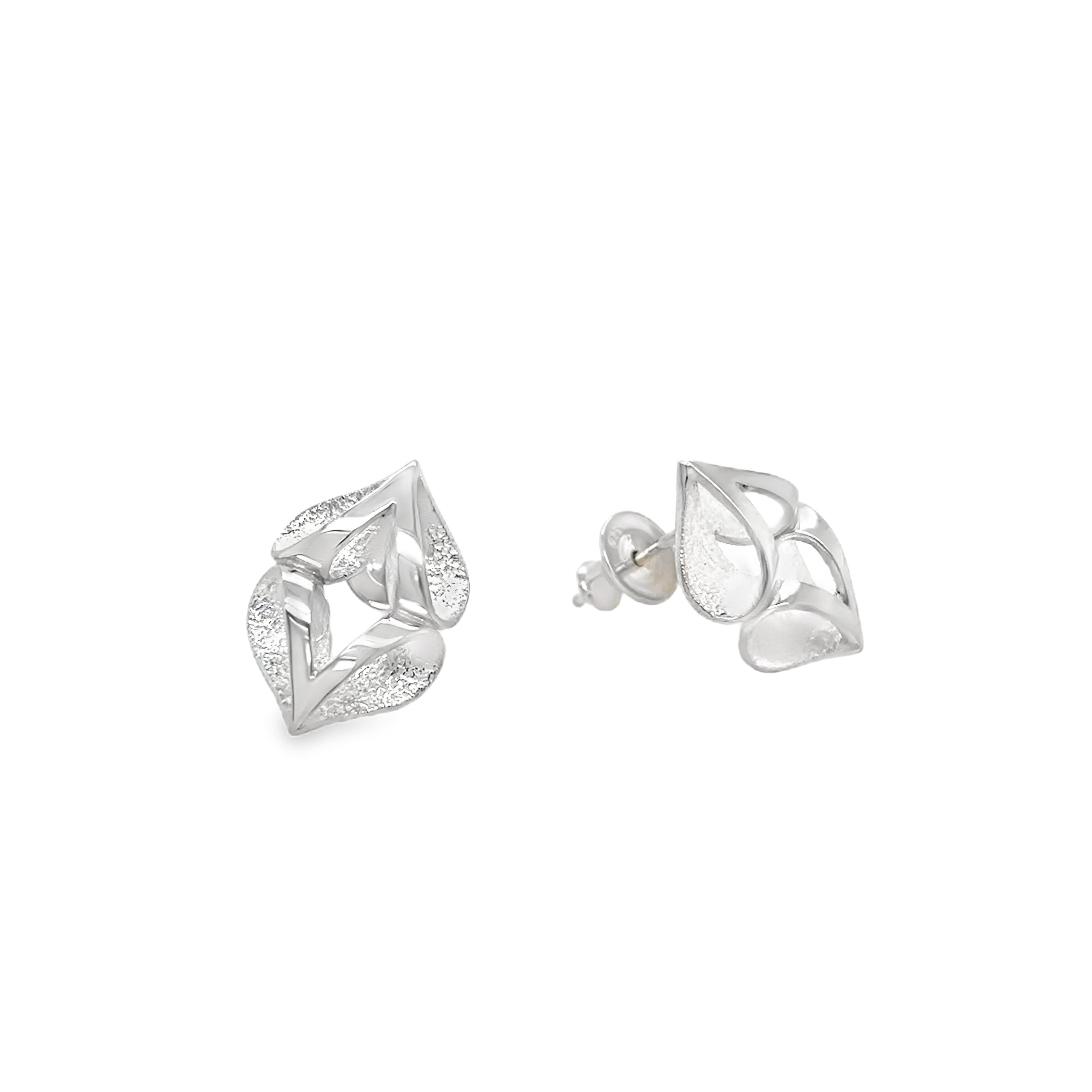 Small kiss stud earrings