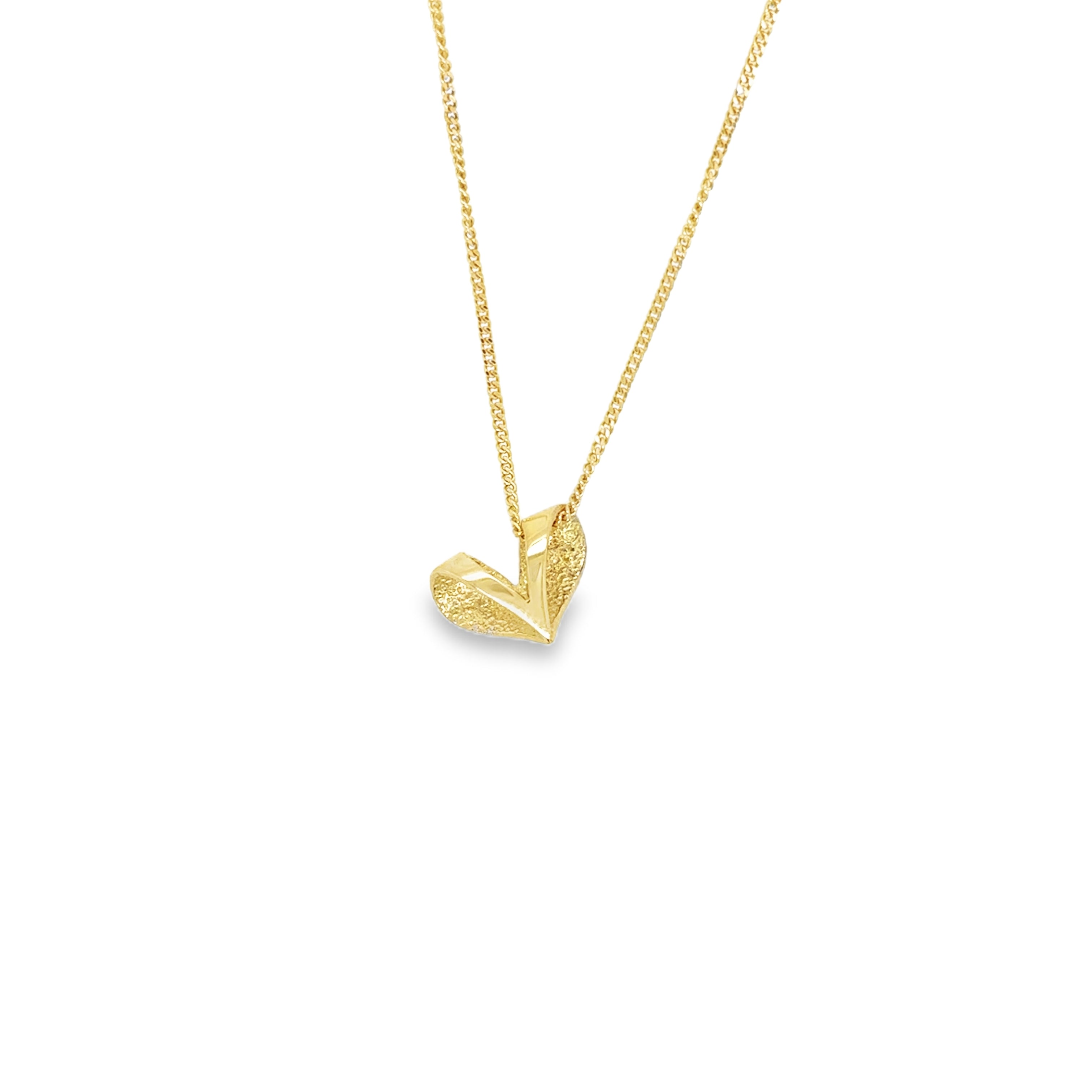 18ct Yellow gold Small heart Necklace