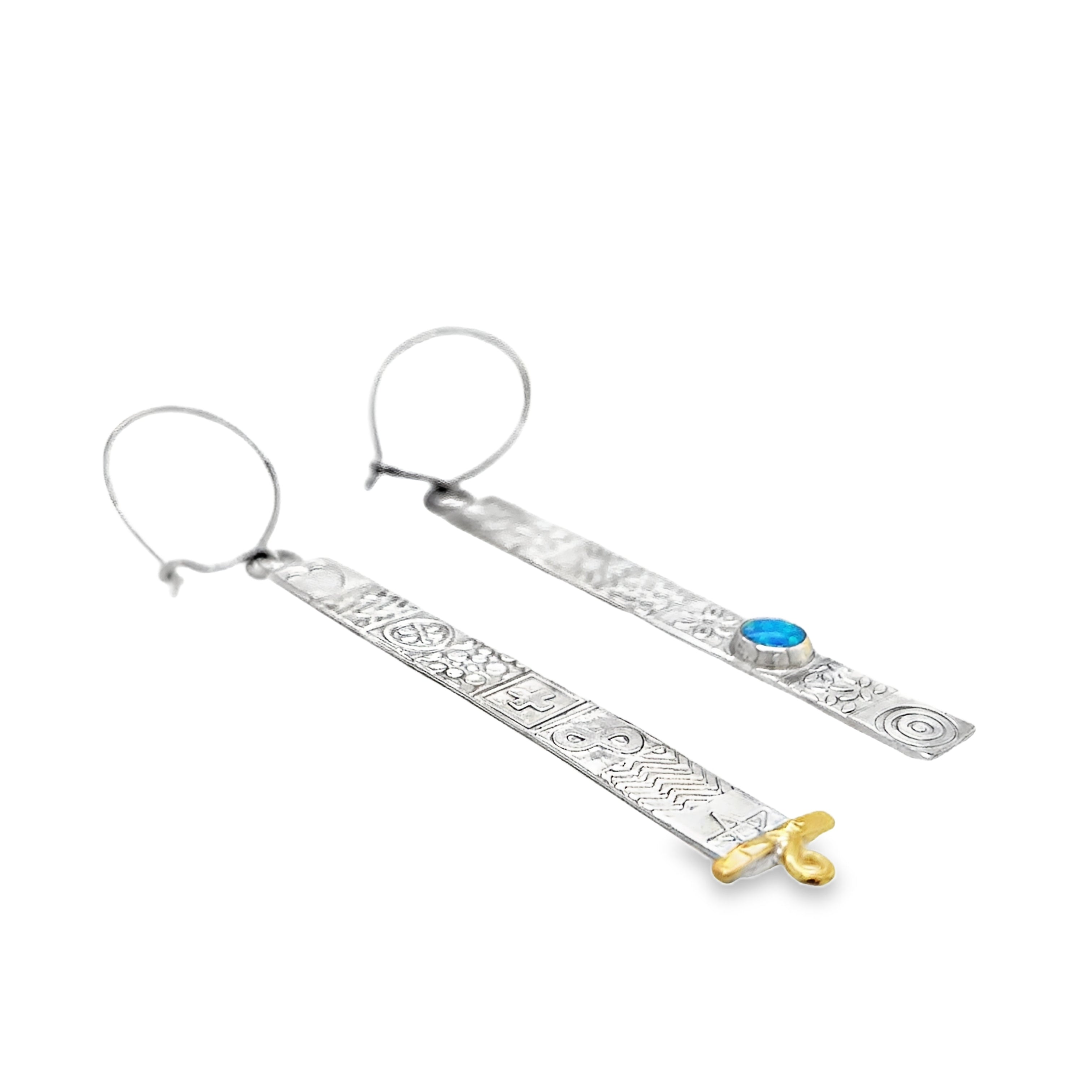 Extra long asymmetrical Stud earrings