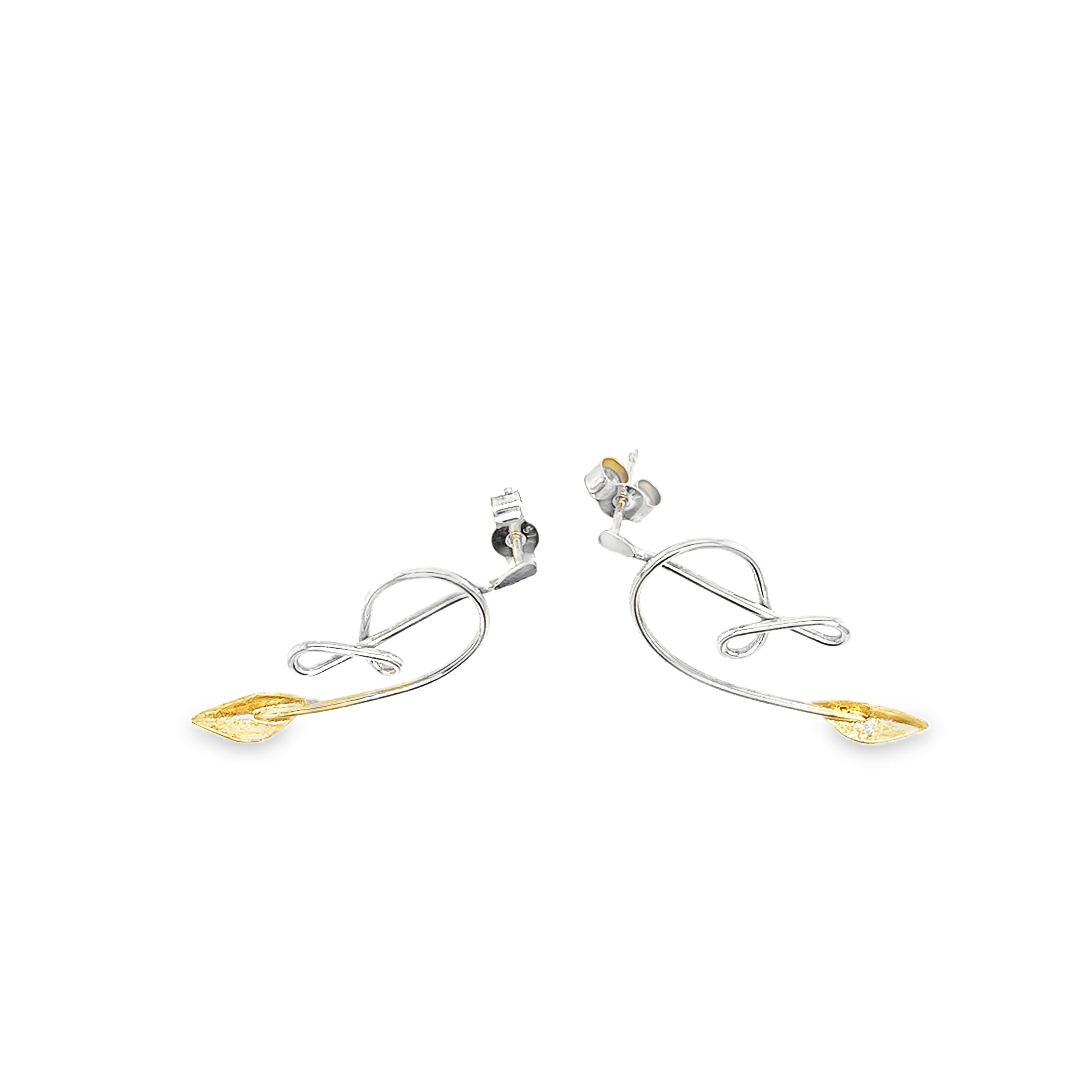 Botanic knot stud earrings