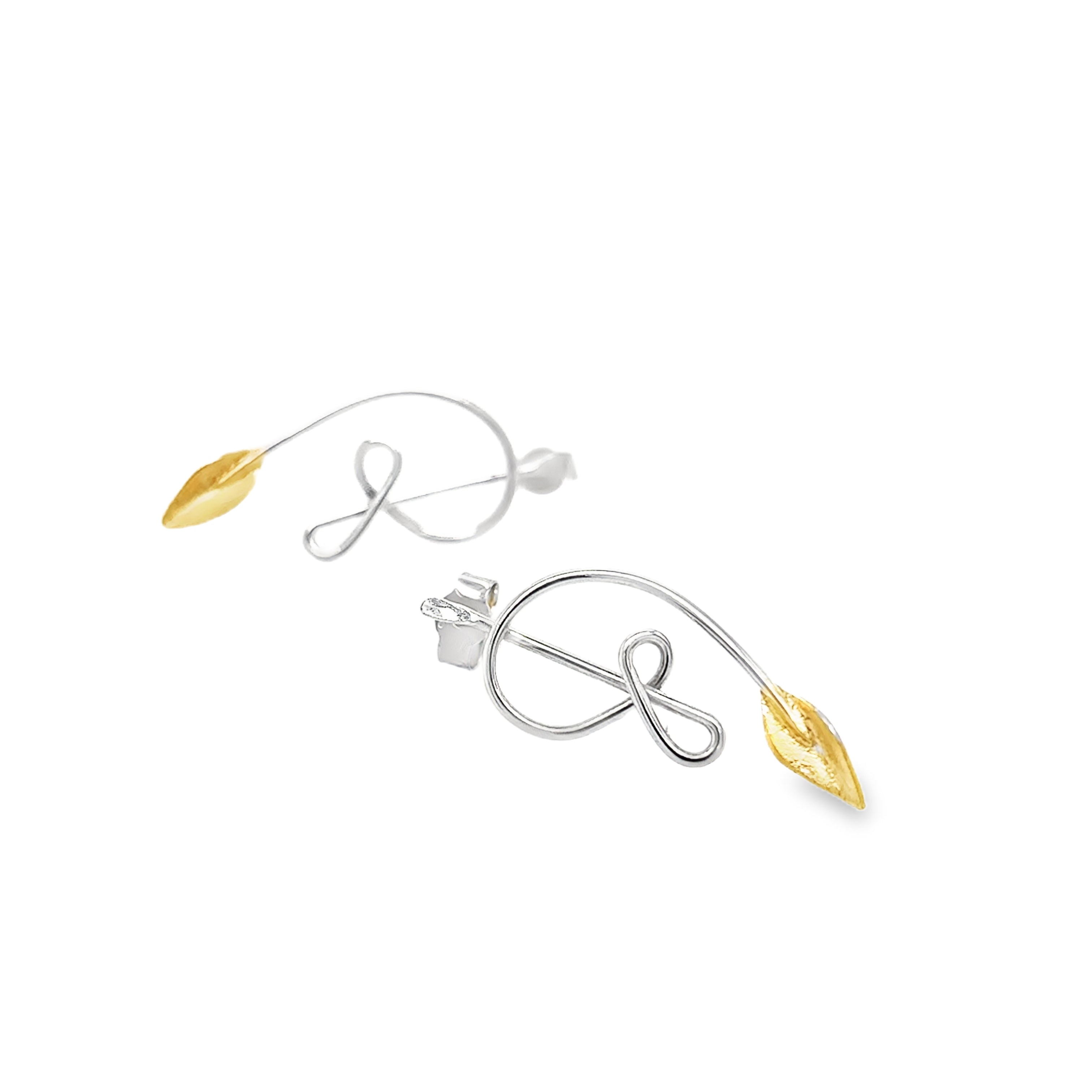 Botanic knot stud earrings