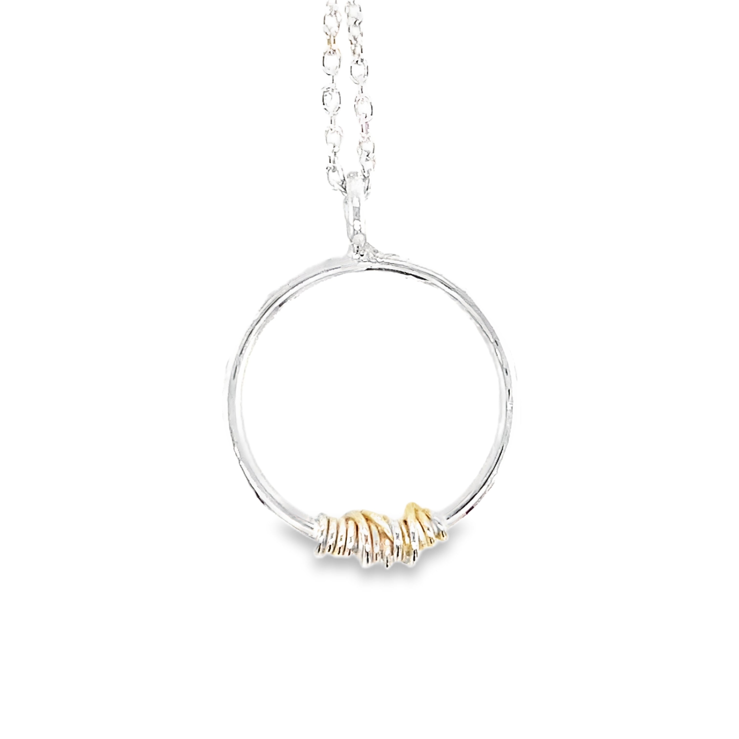 Droplets Twist double ten silver Necklace