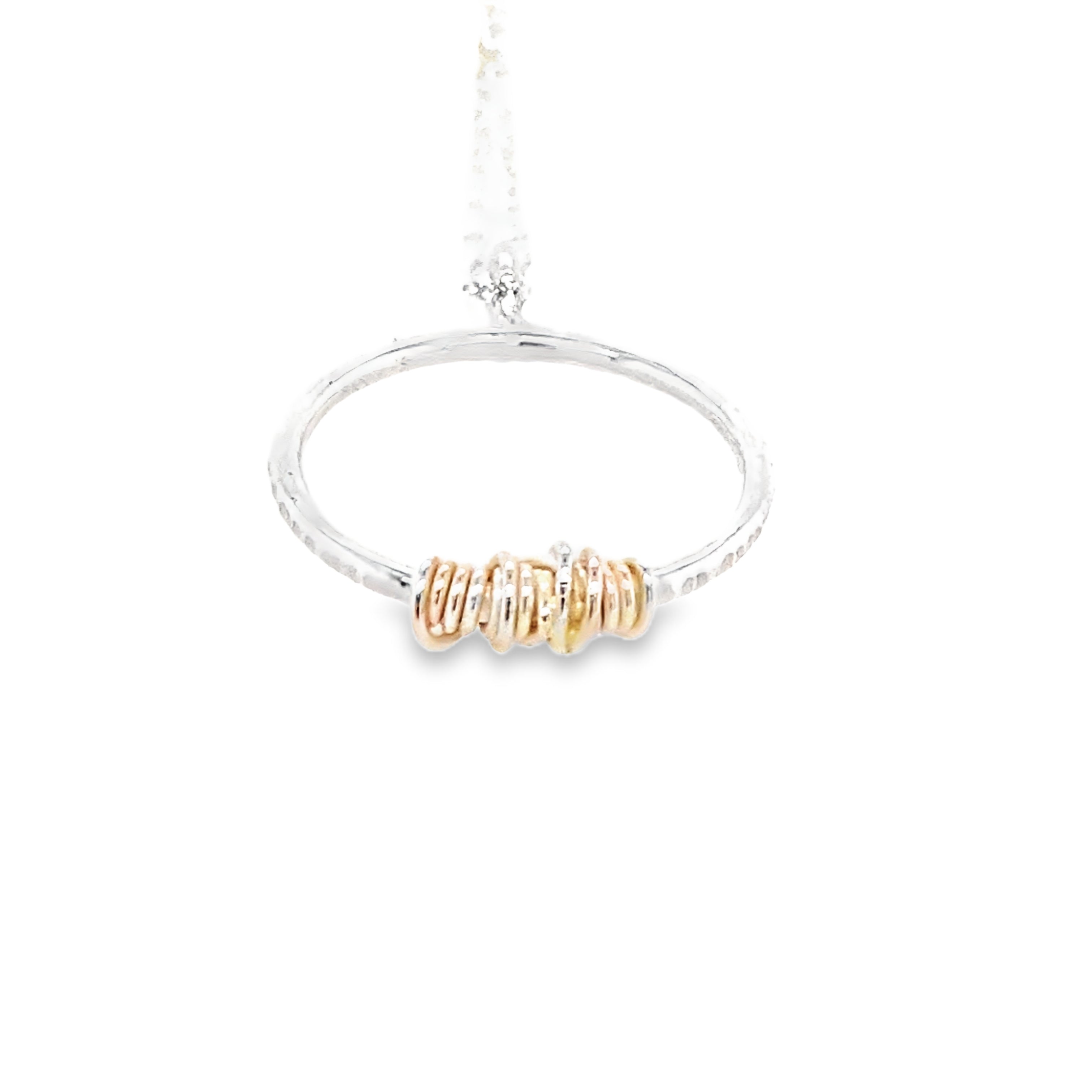 Droplets Twist double ten silver Necklace
