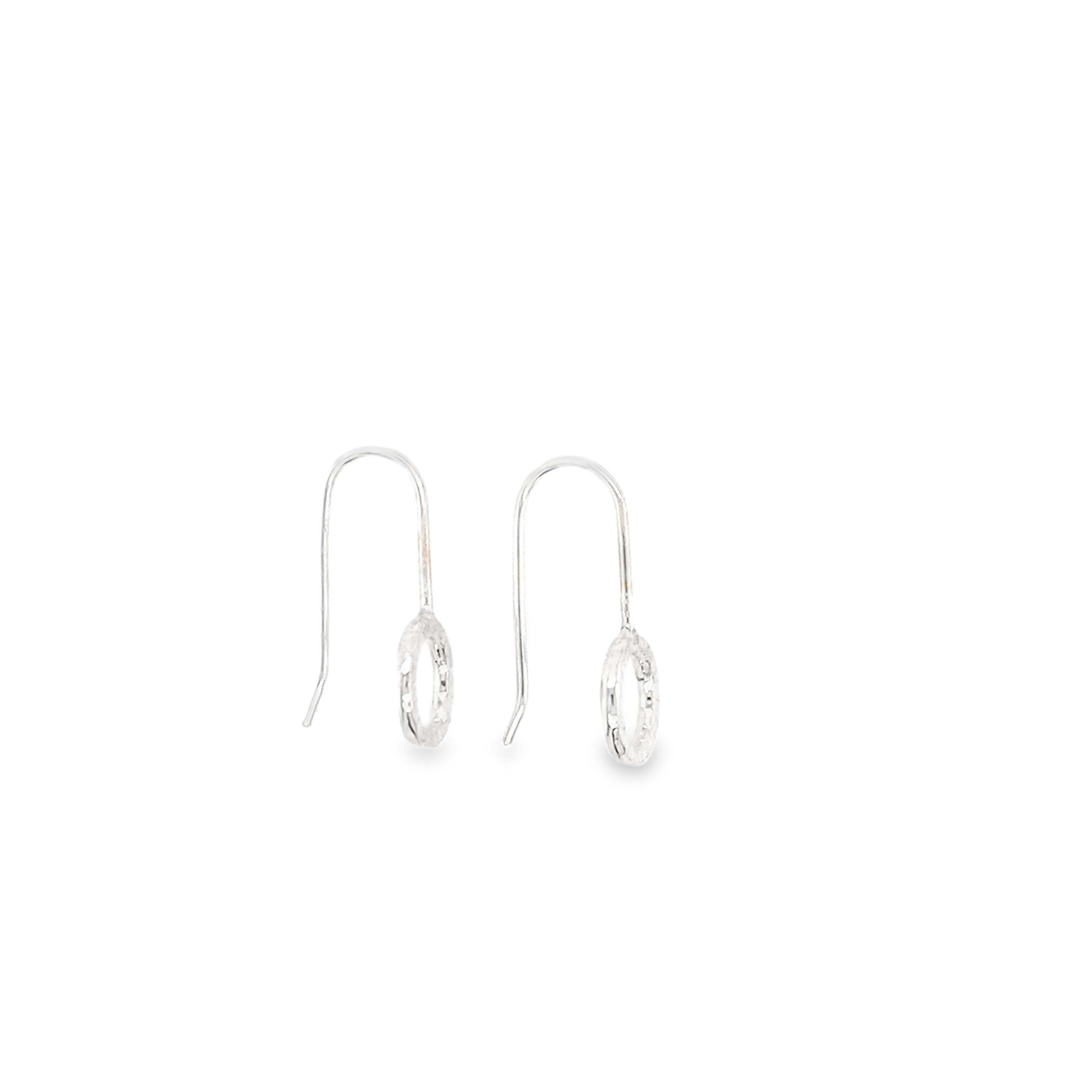 Textured round ring silver Drops