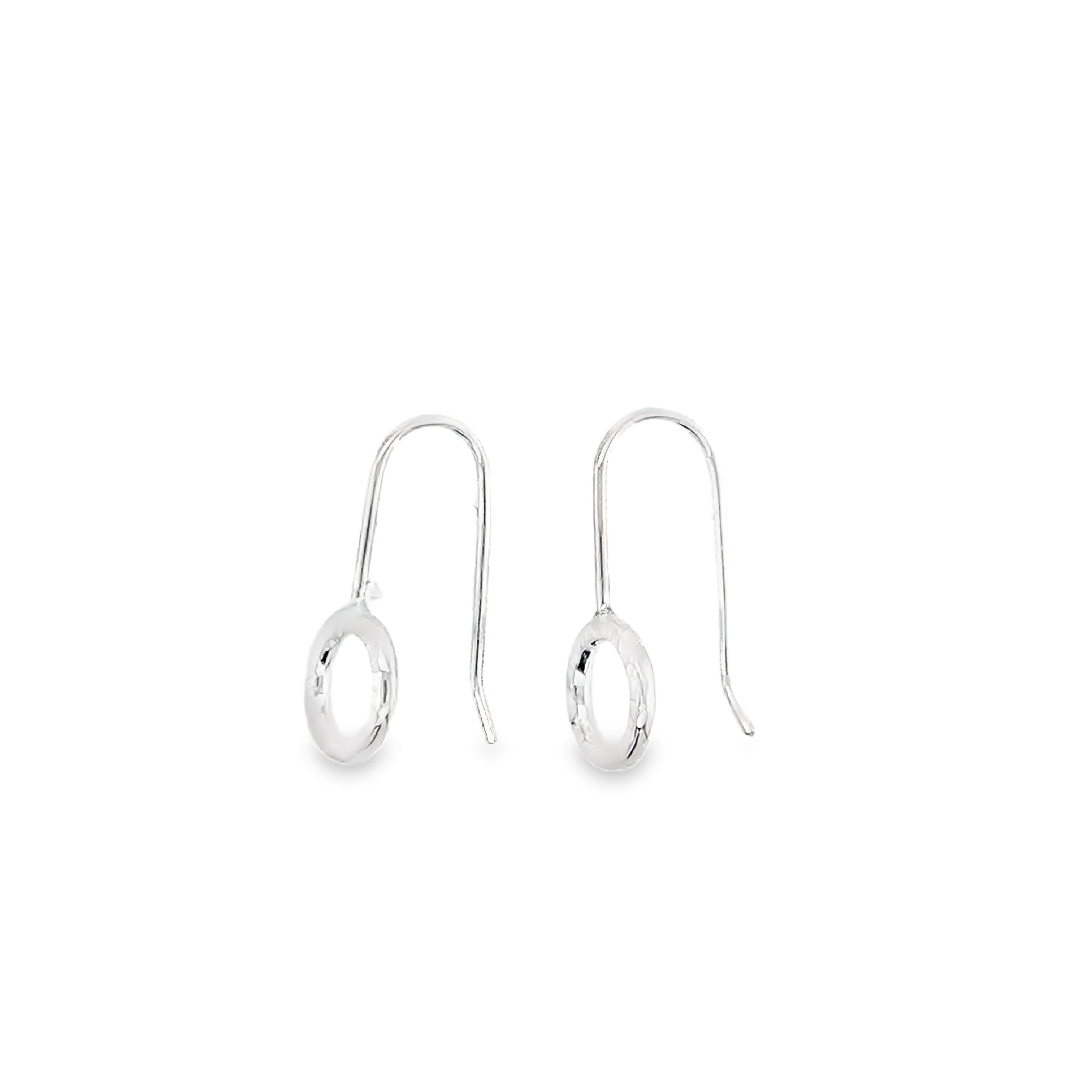 Textured round ring silver Drops