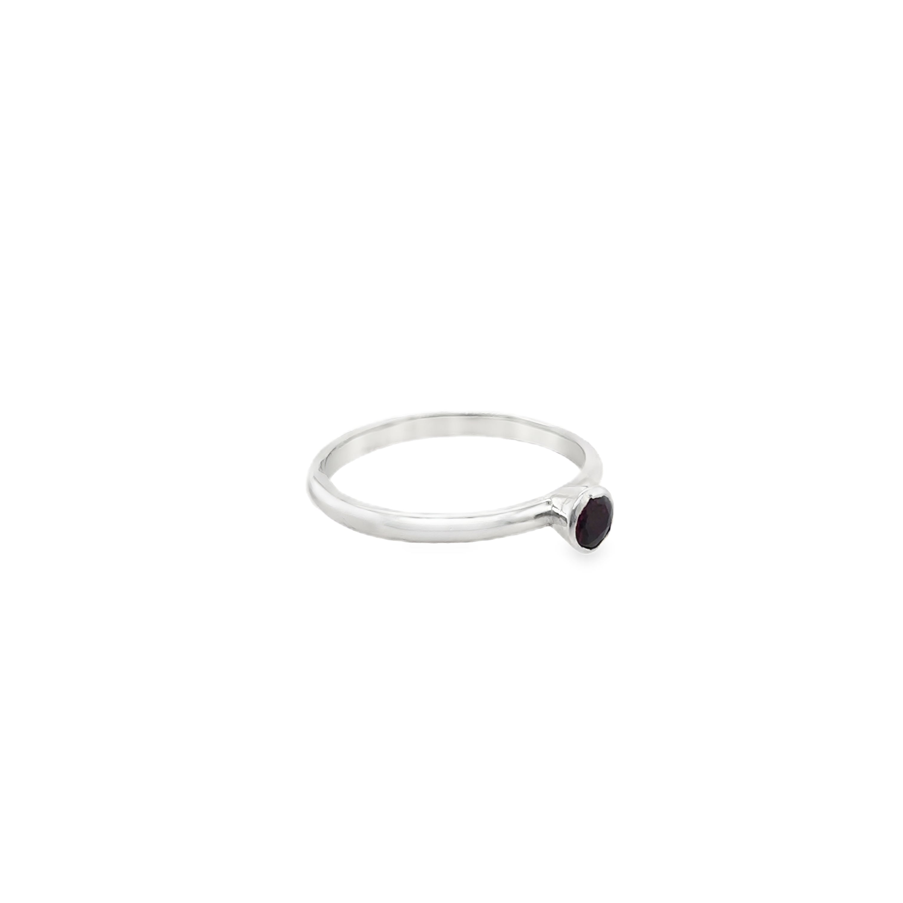 January Garnet Birthstone Ring