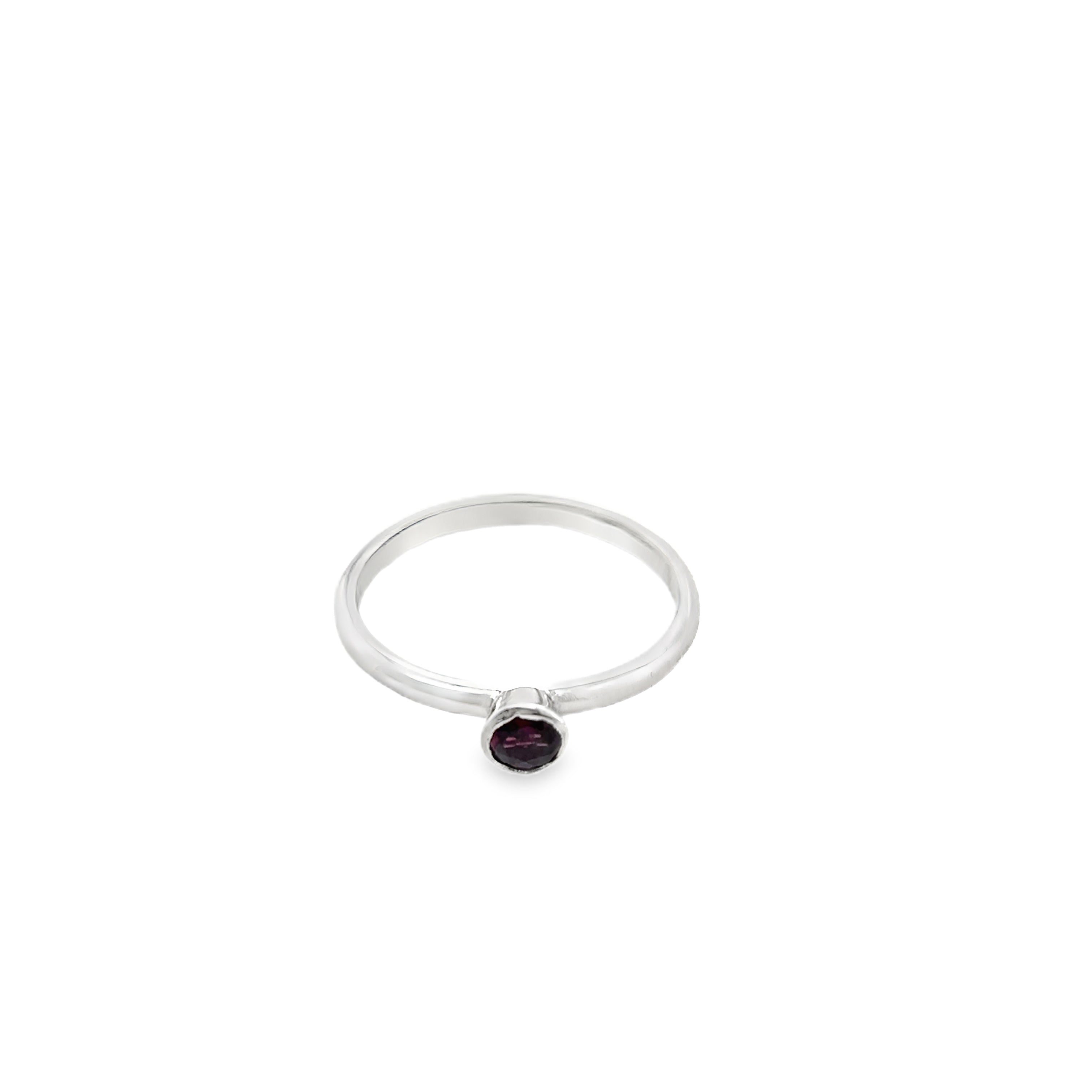 January Garnet Birthstone Ring