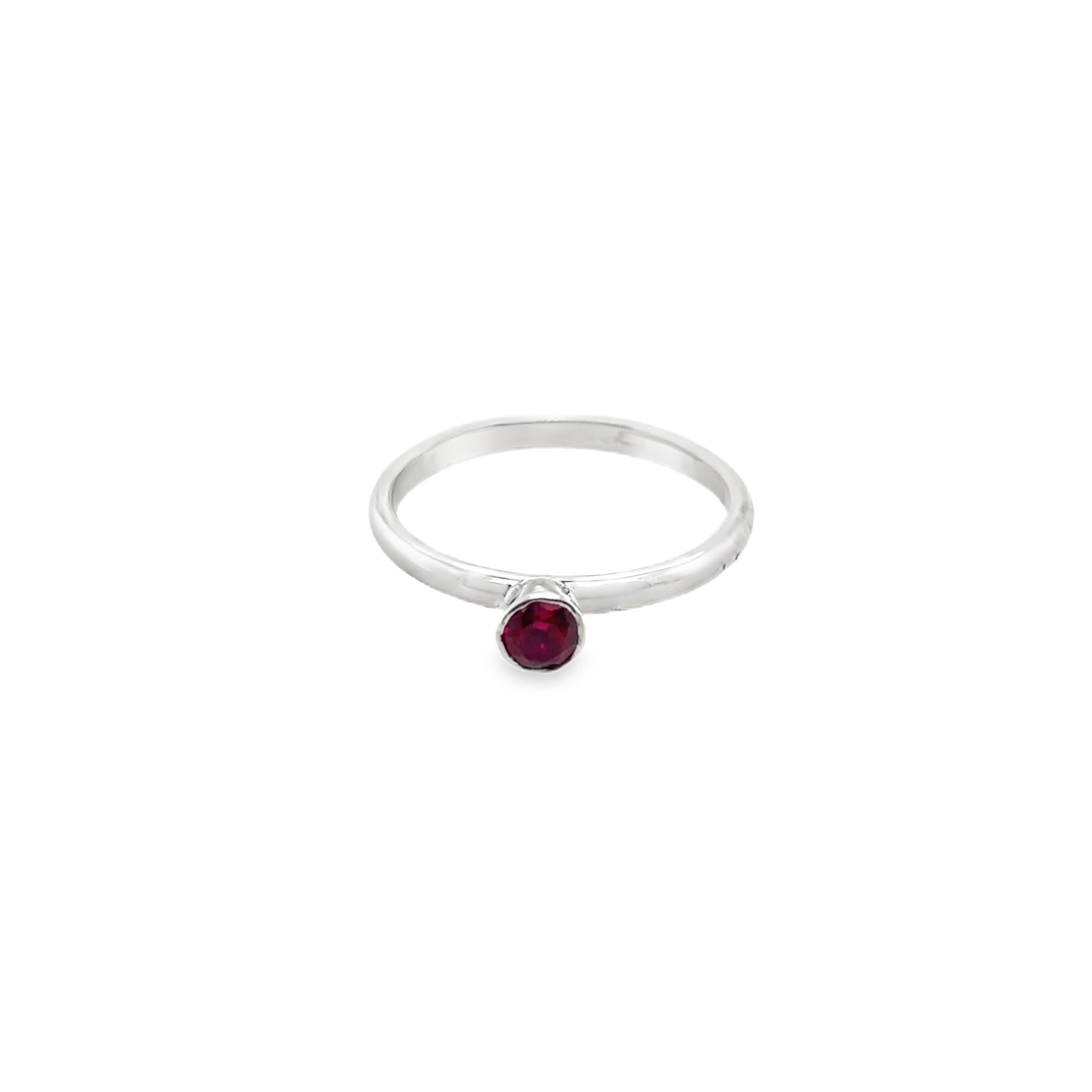July Ruby Birthstone Ring