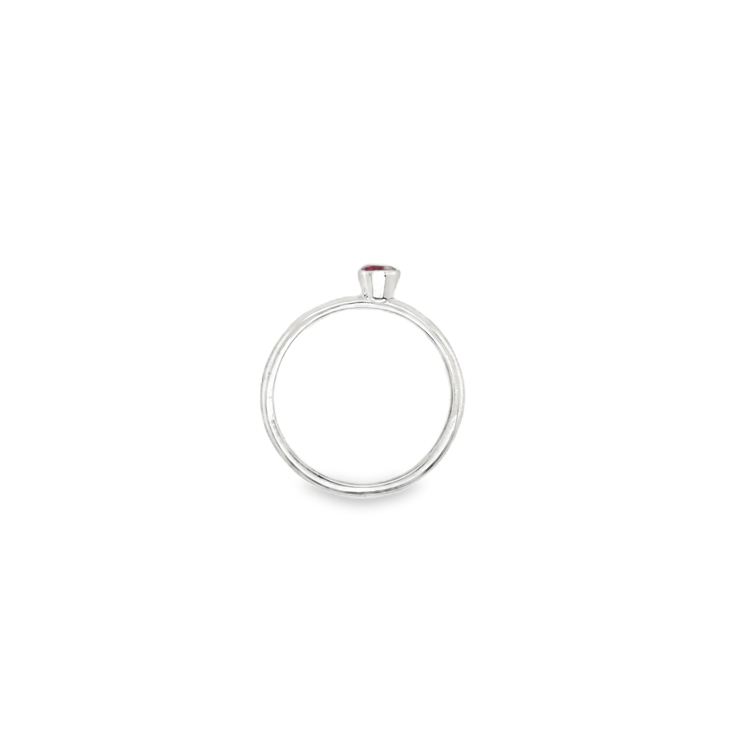 July Ruby Birthstone Ring