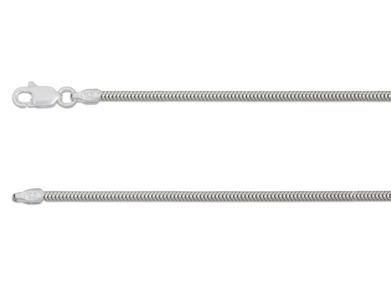 100% Recycled Sterling Silver Snake Chain