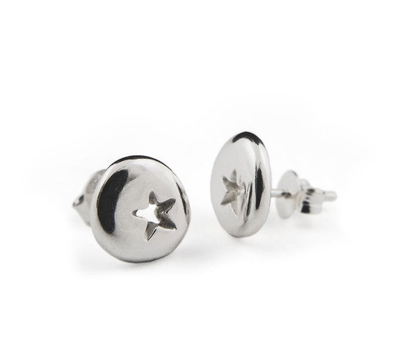 Pebble Star Studs