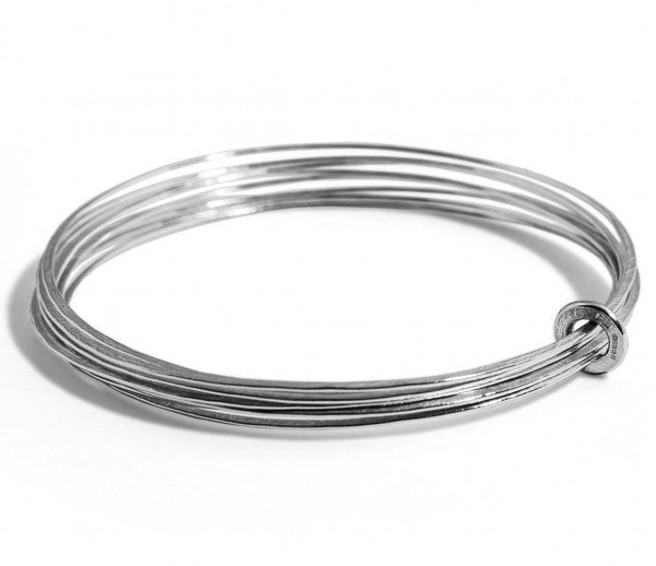 Ripple Multi Bangle All Silver