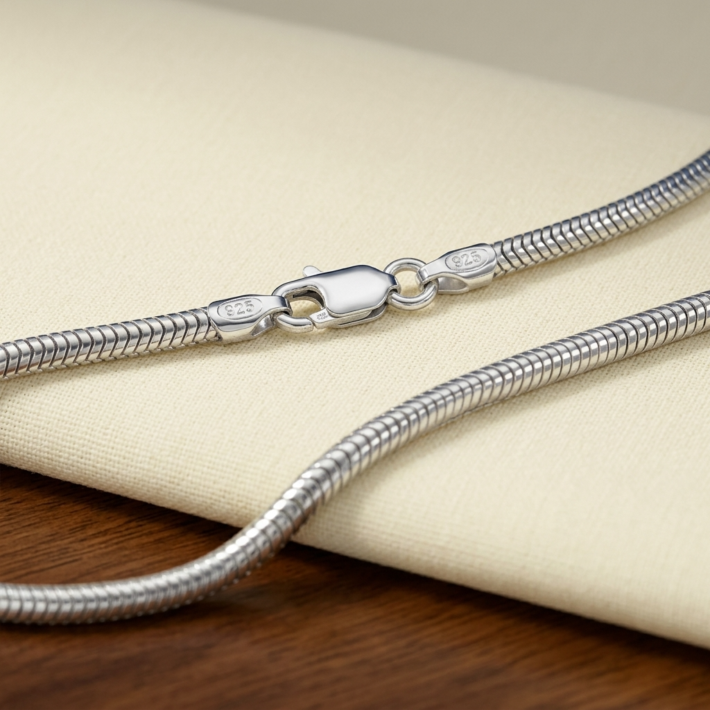 100% Recycled Sterling Silver Snake Chain
