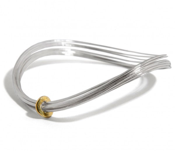Total Honesty Bangle Silver with 18ct gold